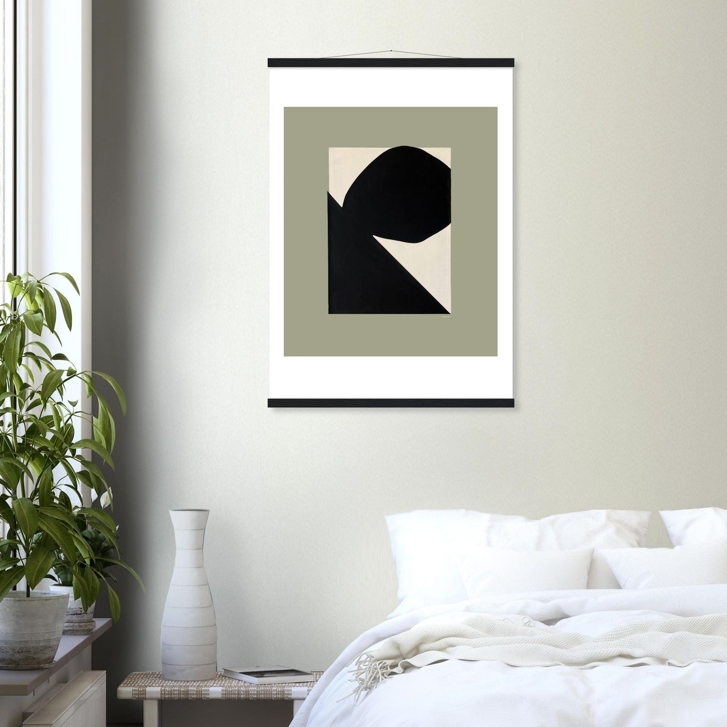Abstract Landscape Art With Mountain and Rocks: Mixed Media, Poster with Hanger - Creations Awol