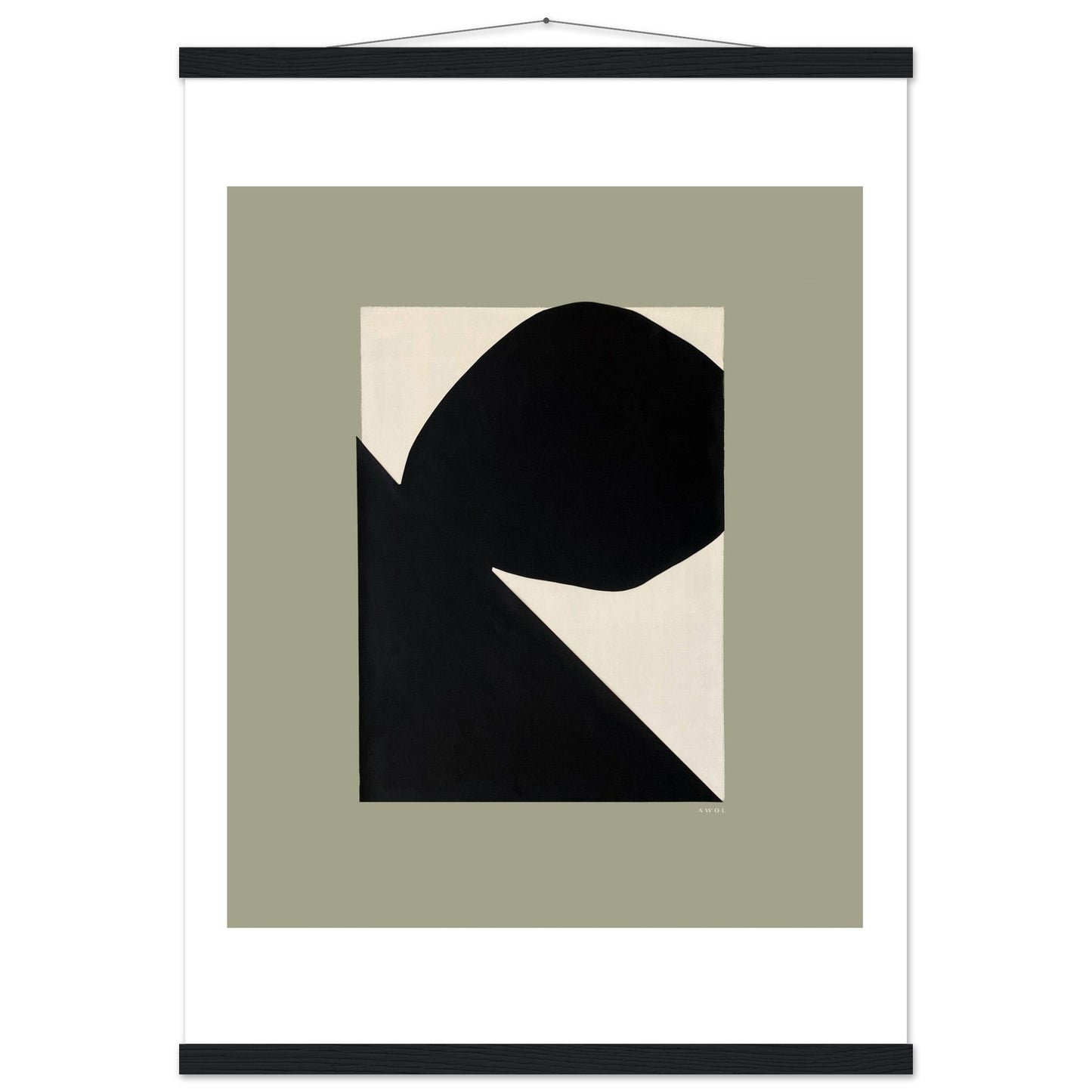 Abstract Landscape Art With Mountain and Rocks: Mixed Media, Poster with Hanger - Creations Awol