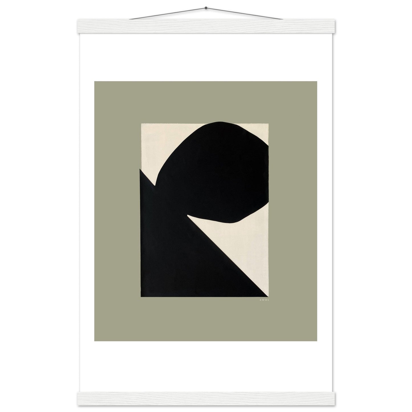 Abstract Landscape Art With Mountain and Rocks: Mixed Media, Poster with Hanger - Creations Awol