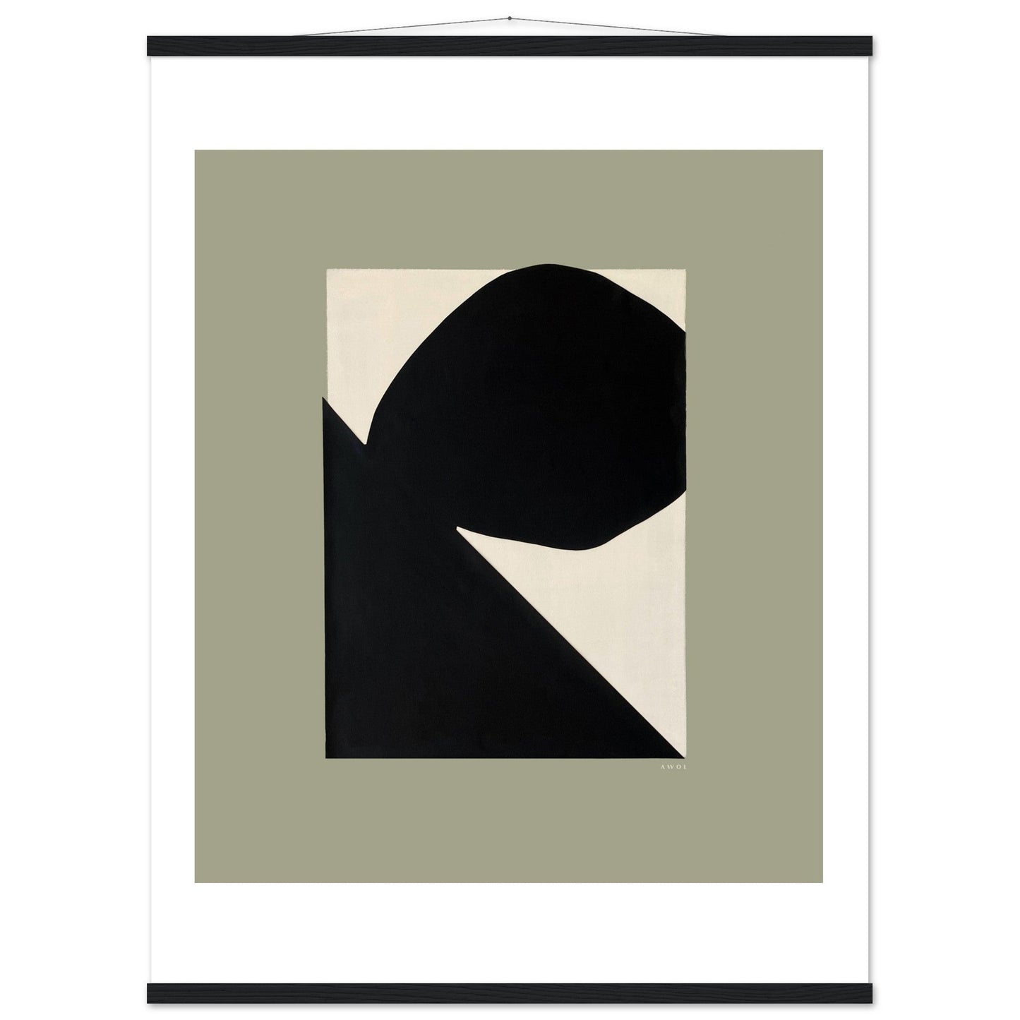Abstract Landscape Art With Mountain and Rocks: Mixed Media, Poster with Hanger - Creations Awol