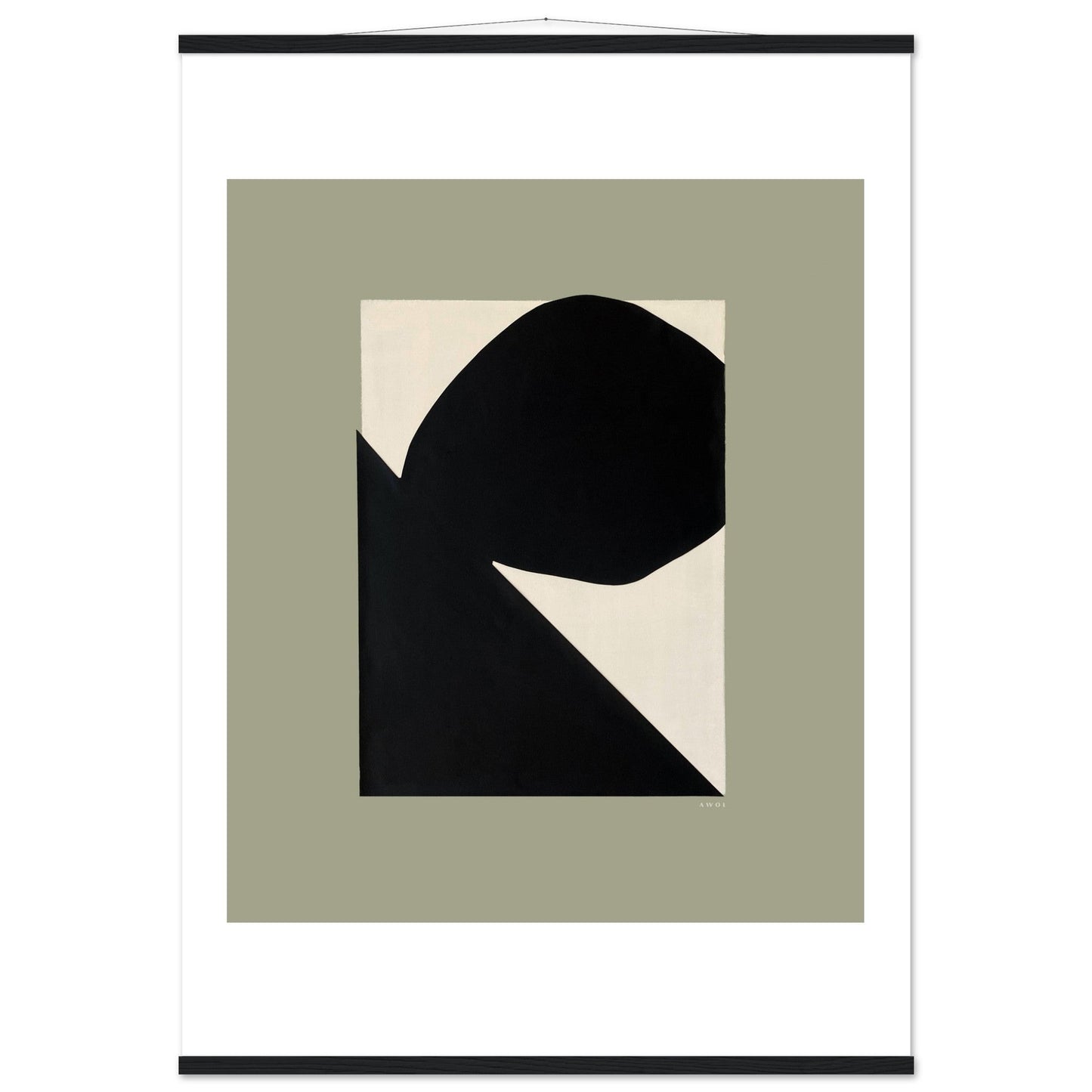 Abstract Landscape Art With Mountain and Rocks: Mixed Media, Poster with Hanger - Creations Awol