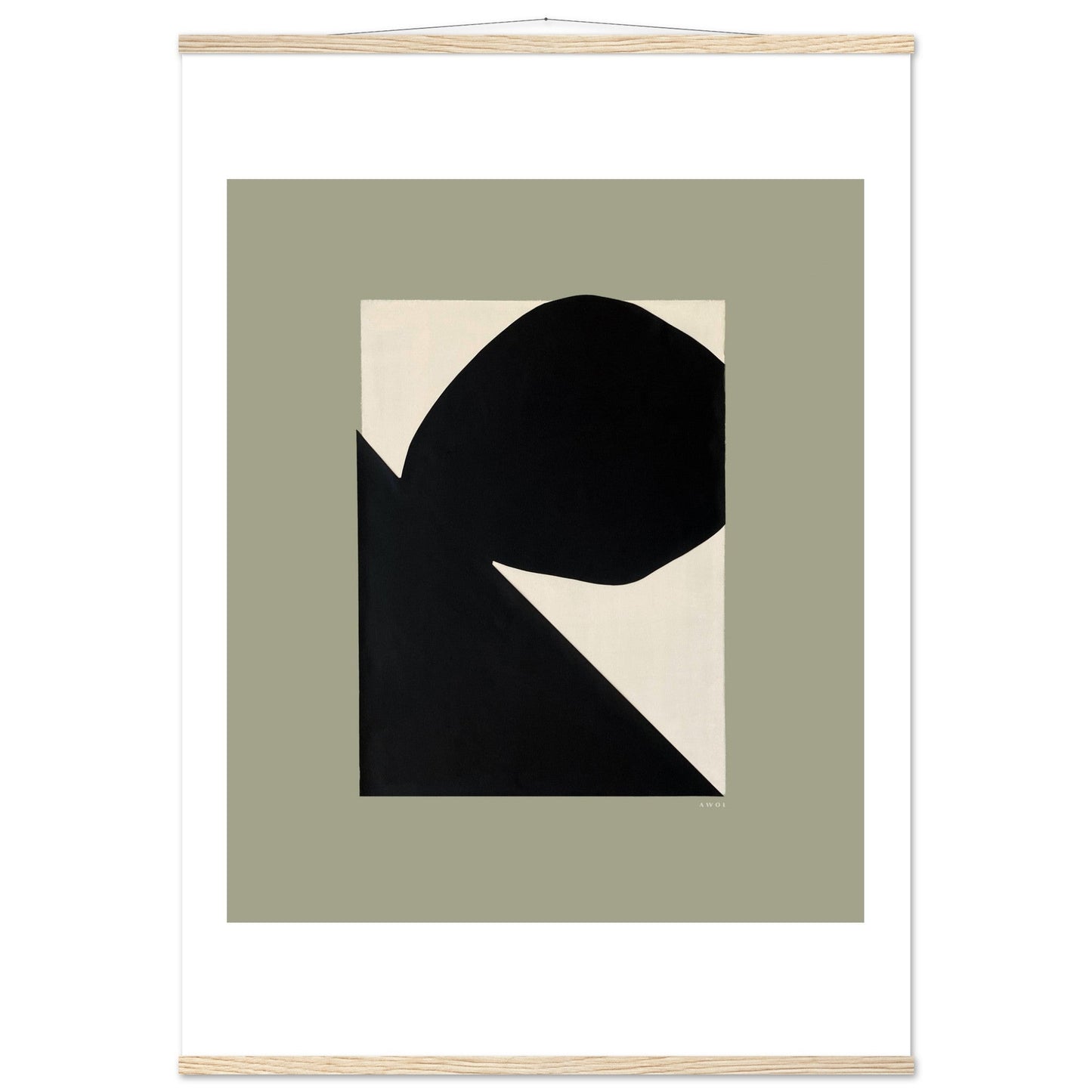 Abstract Landscape Art With Mountain and Rocks: Mixed Media, Poster with Hanger - Creations Awol