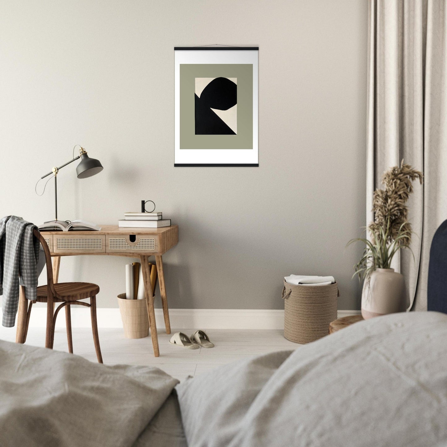 Abstract Landscape Art With Mountain and Rocks: Mixed Media, Poster with Hanger - Creations Awol