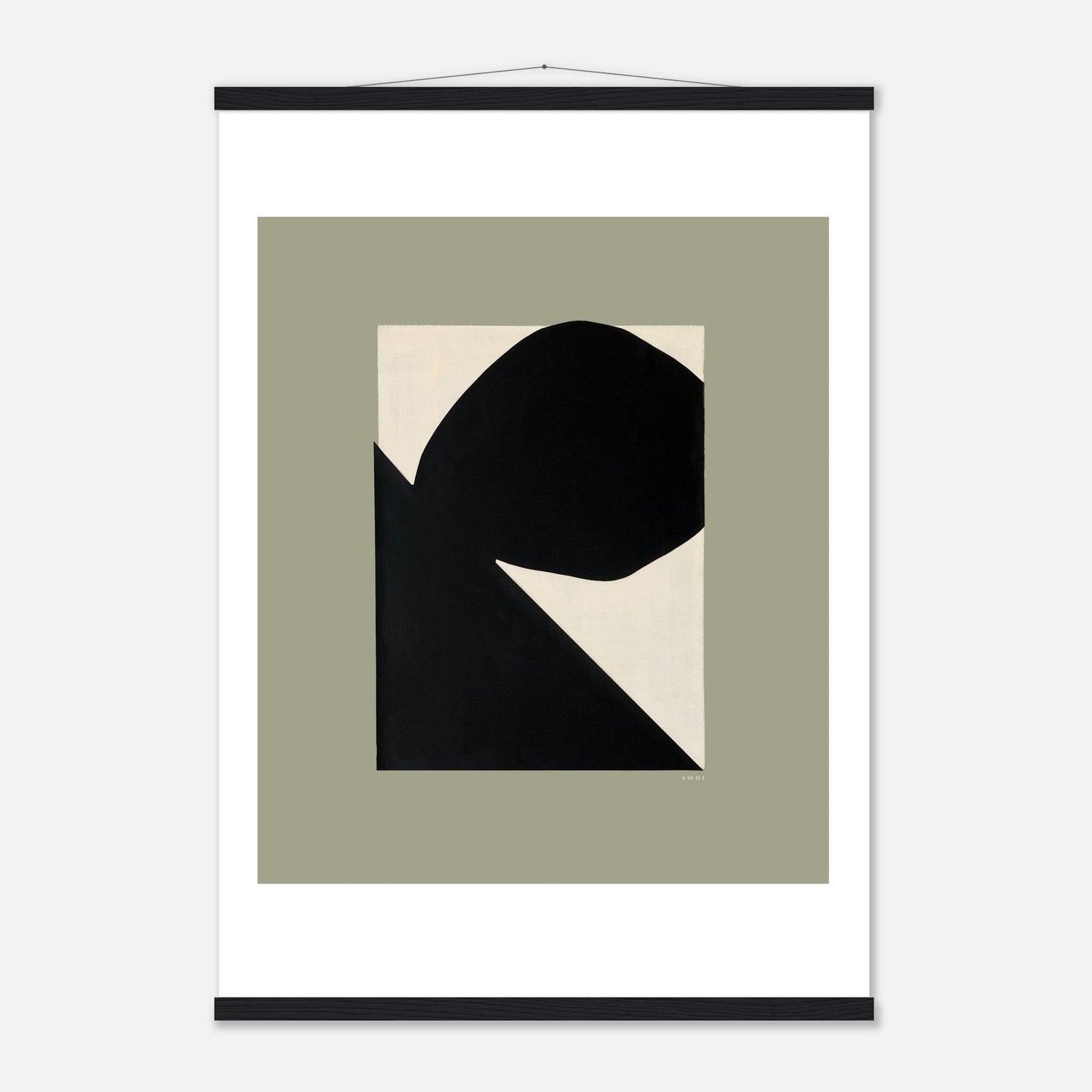 Abstract Landscape Art With Mountain and Rocks: Mixed Media, Poster with Hanger - Creations Awol