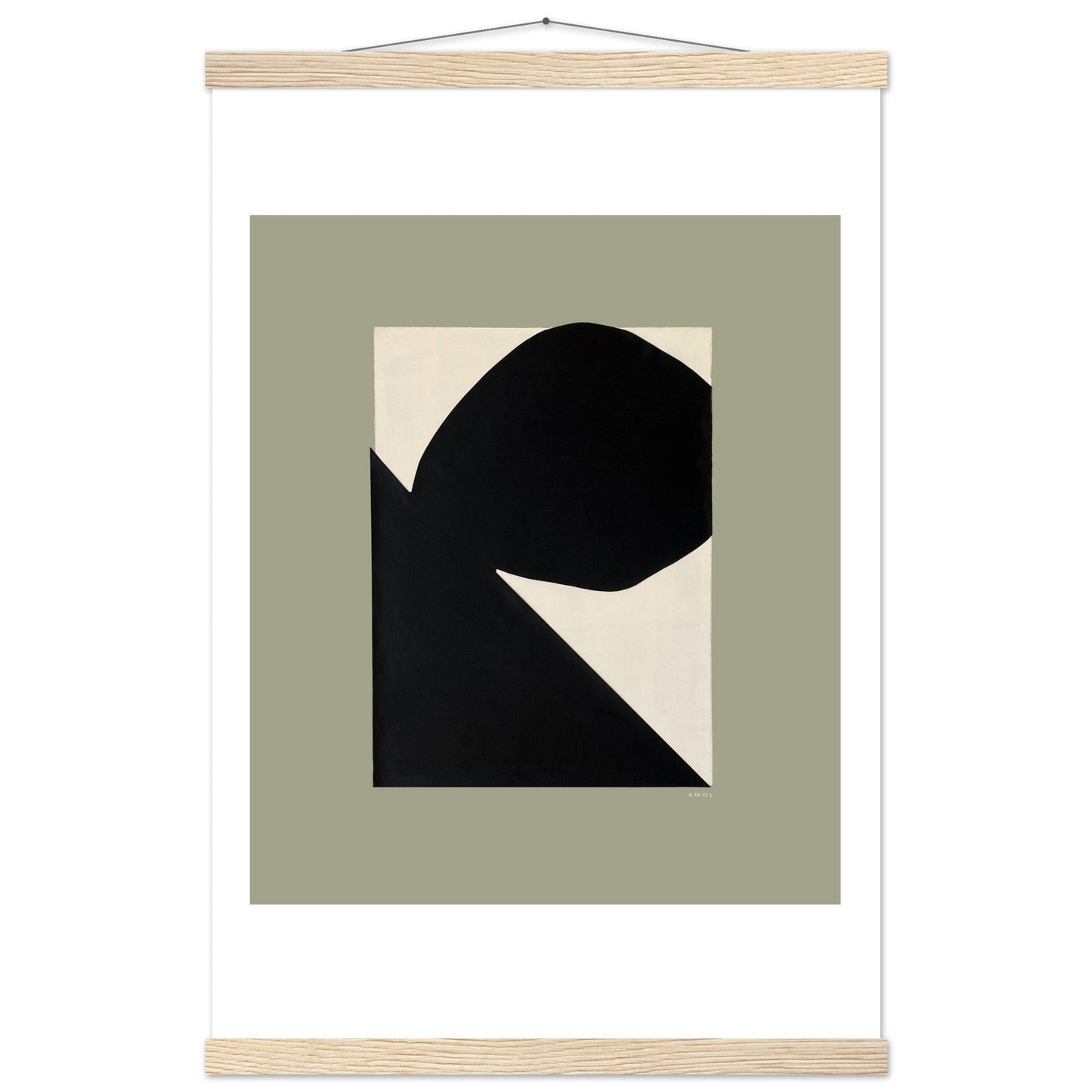 Abstract Landscape Art With Mountain and Rocks: Mixed Media, Poster with Hanger - Creations Awol