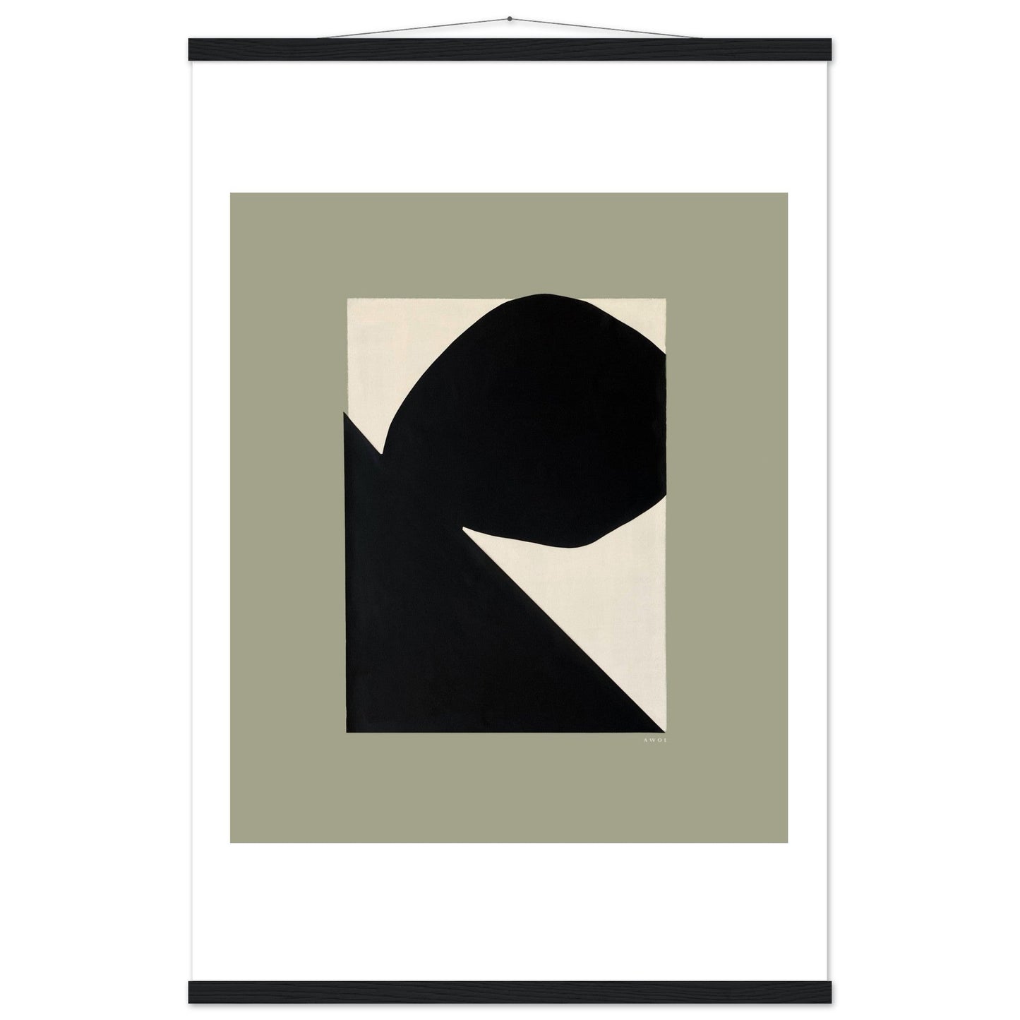 Abstract Landscape Art With Mountain and Rocks: Mixed Media, Poster with Hanger - Creations Awol