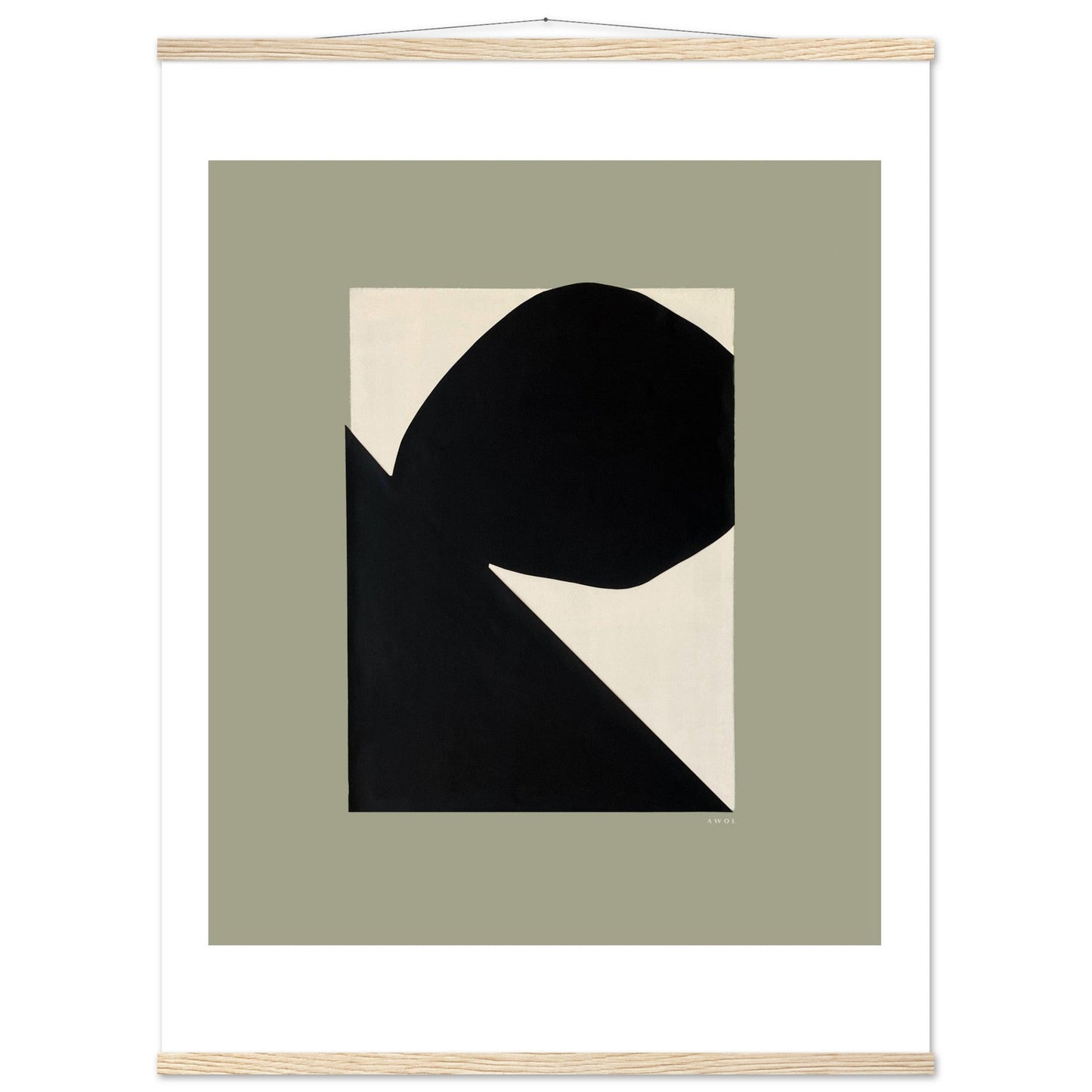 Abstract Landscape Art With Mountain and Rocks: Mixed Media, Poster with Hanger - Creations Awol