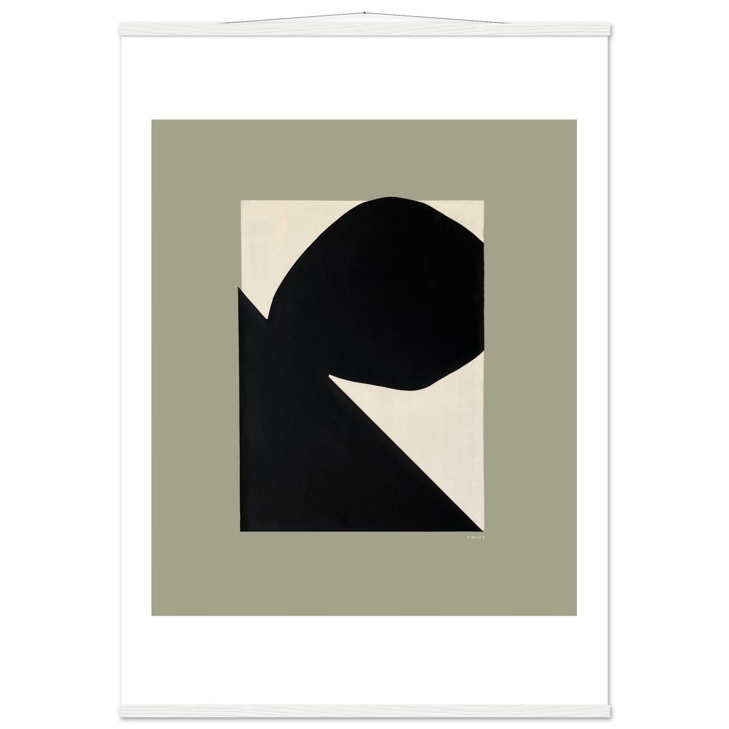 Abstract Landscape Art With Mountain and Rocks: Mixed Media, Poster with Hanger - Creations Awol