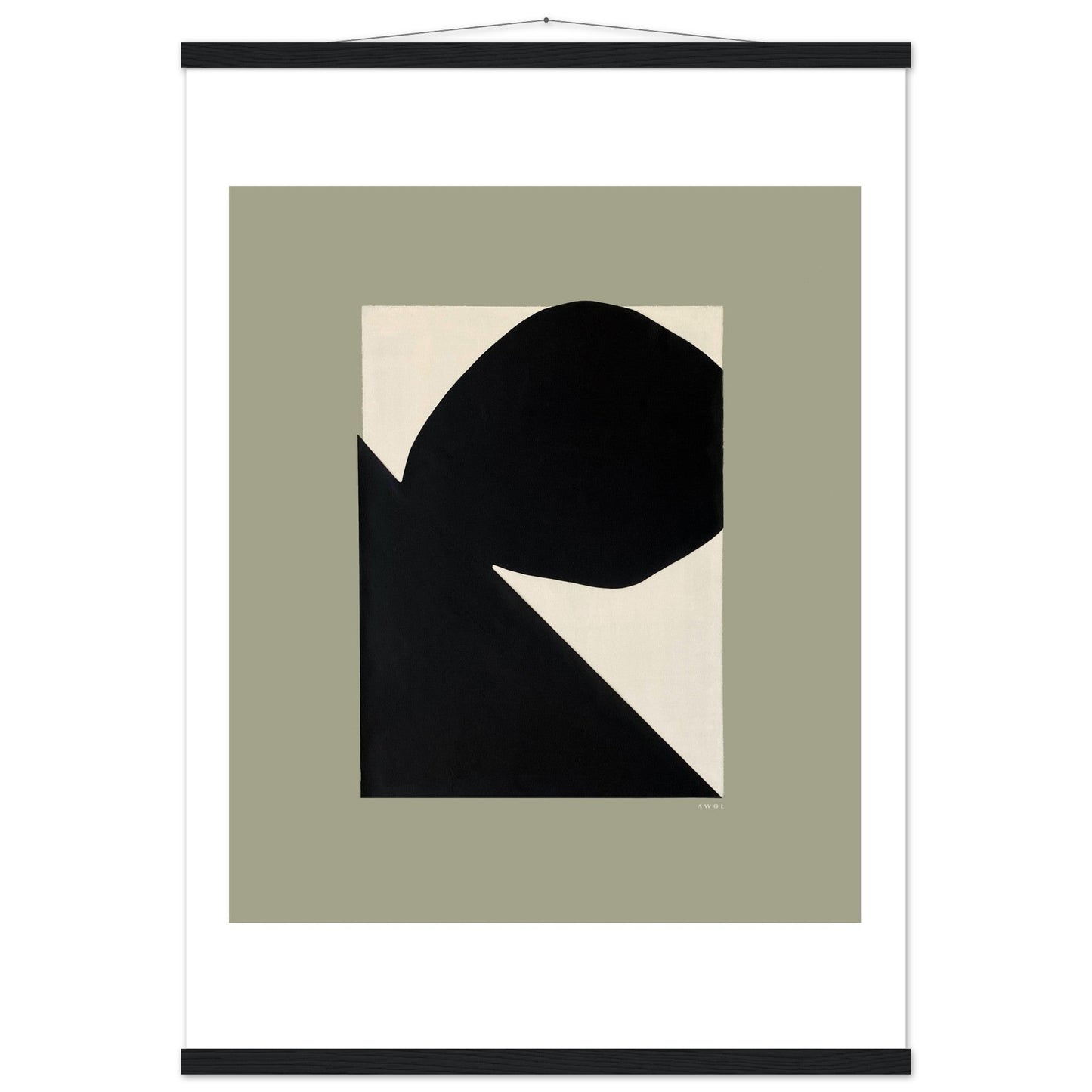Abstract Landscape Art With Mountain and Rocks: Mixed Media, Poster with Hanger - Creations Awol