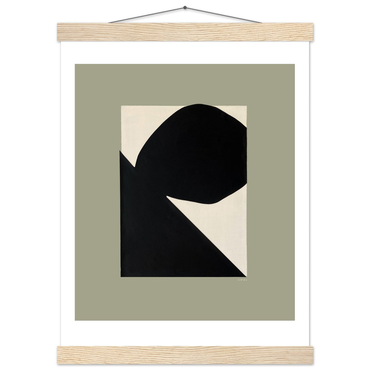 Abstract Landscape Art With Mountain and Rocks: Mixed Media, Poster with Hanger - Creations Awol