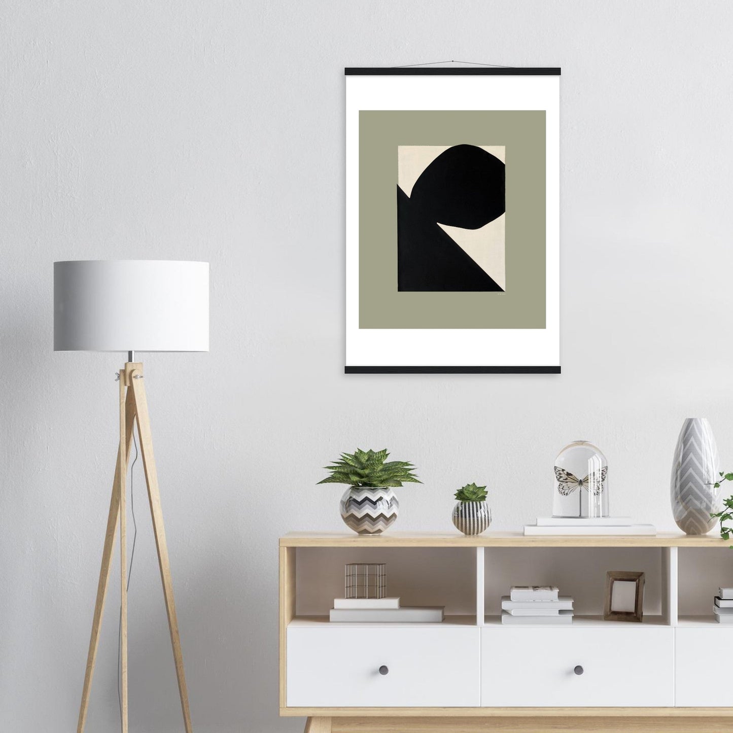 Abstract Landscape Art With Mountain and Rocks: Mixed Media, Poster with Hanger - Creations Awol