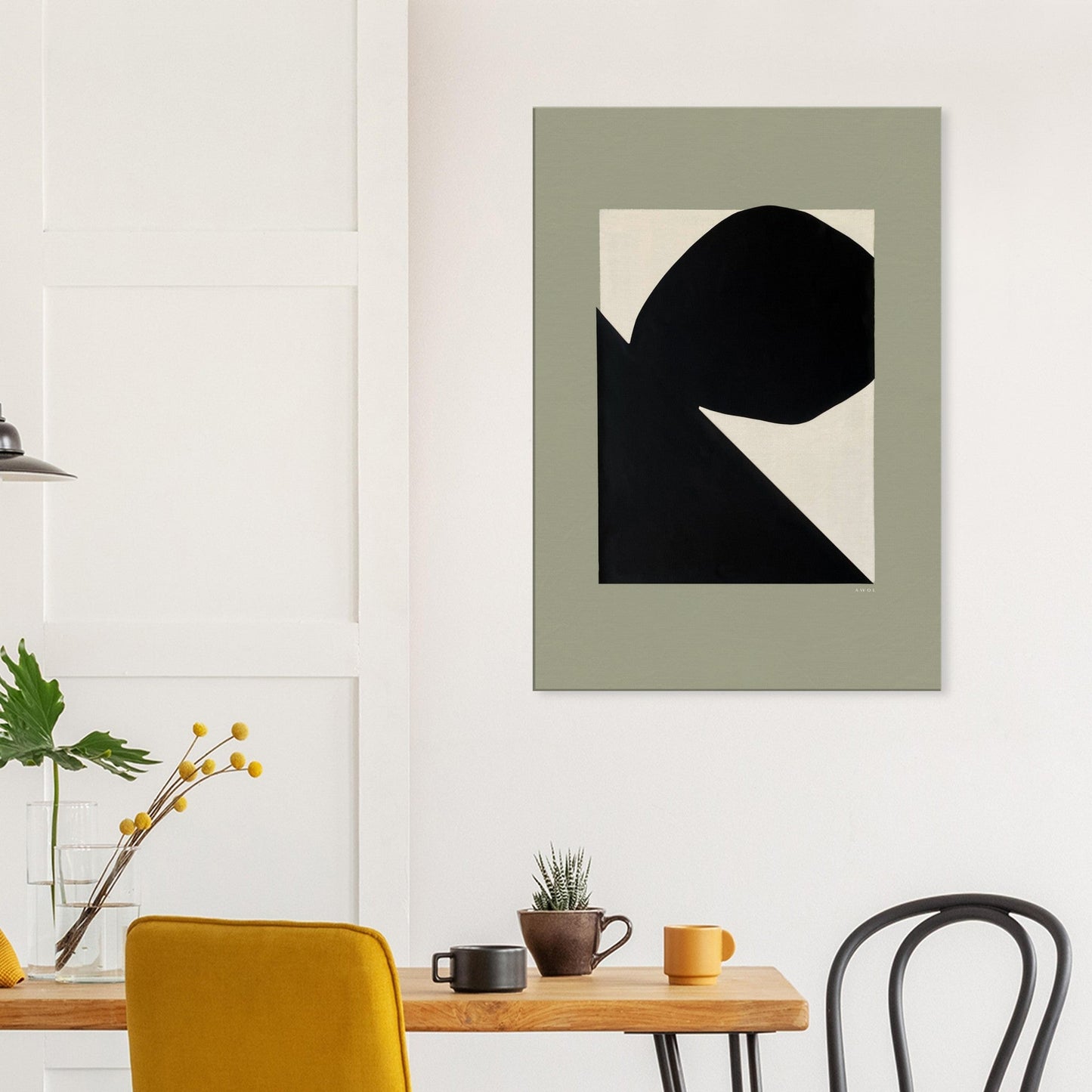 Abstract Landscape Art With Mountain Cliffs And Boulders: Canvas Art Print - Creations Awol