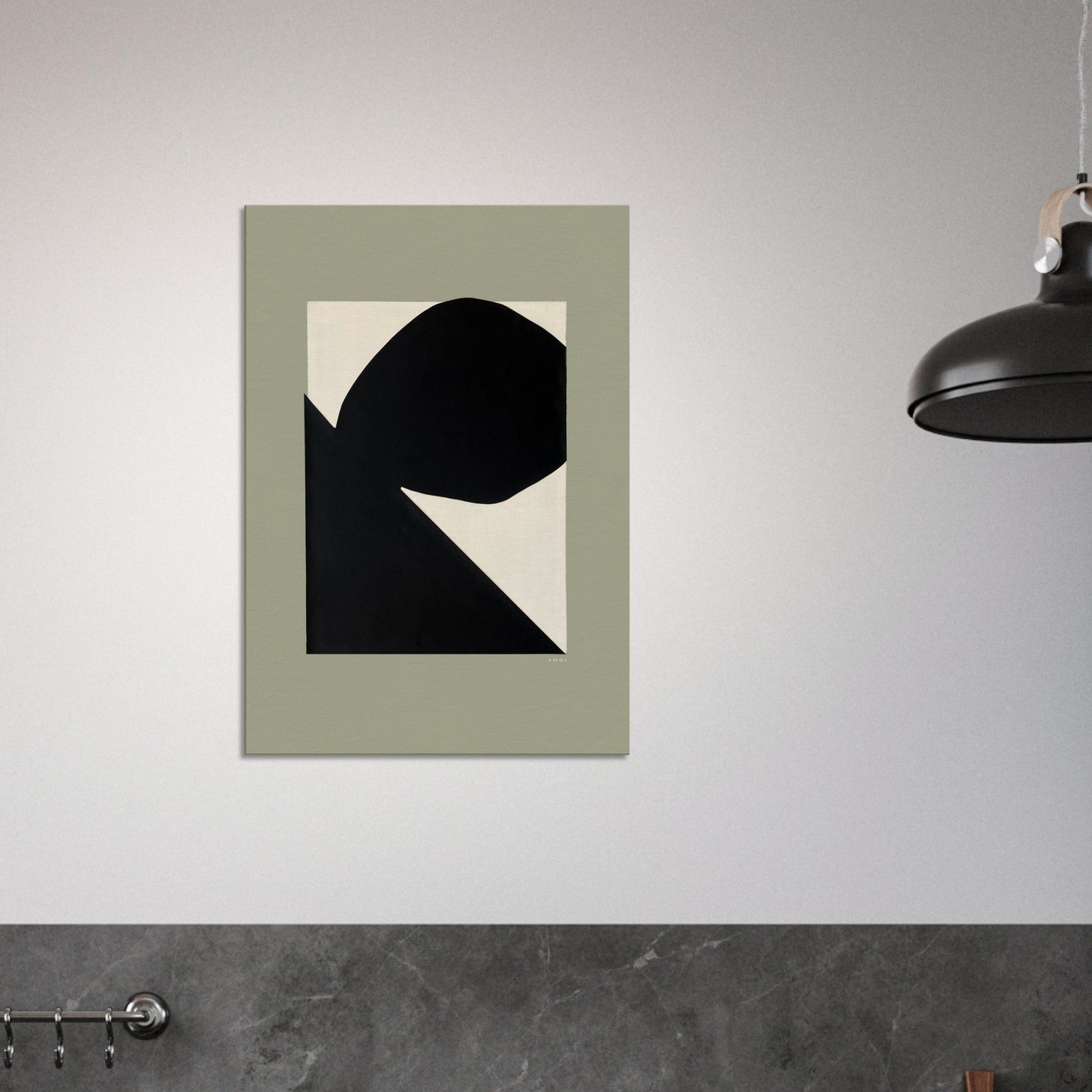 Abstract Landscape Art With Mountain Cliffs And Boulders: Canvas Art Print - Creations Awol