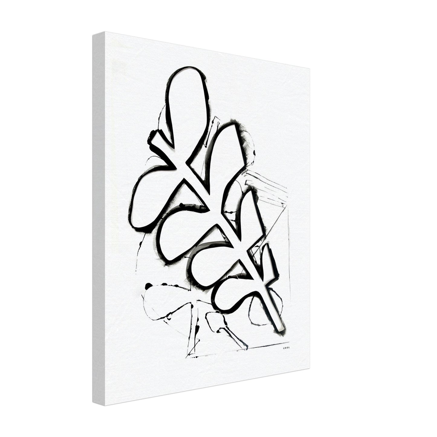 Abstract Plant Art, Mediterranean Garden: Canvas Art Print - Creations Awol