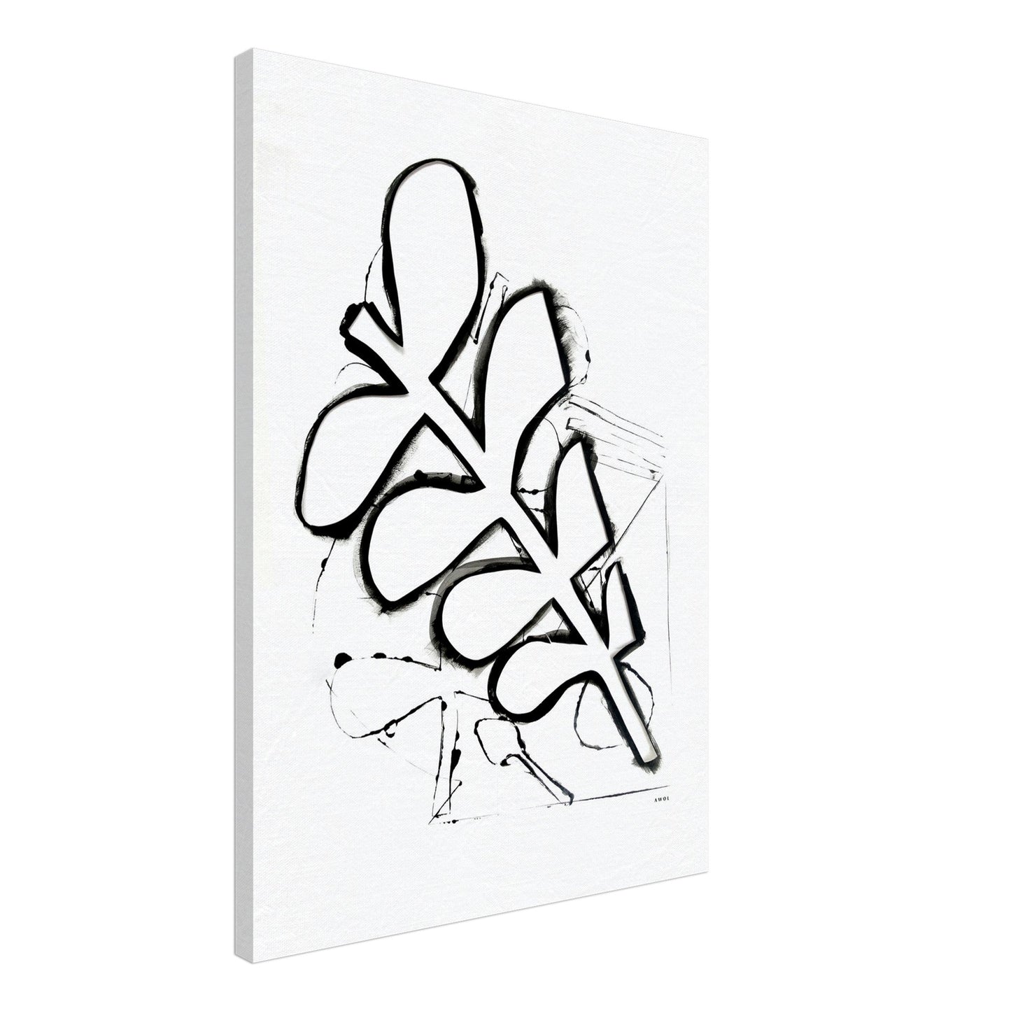 Abstract Plant Art, Mediterranean Garden: Canvas Art Print - Creations Awol