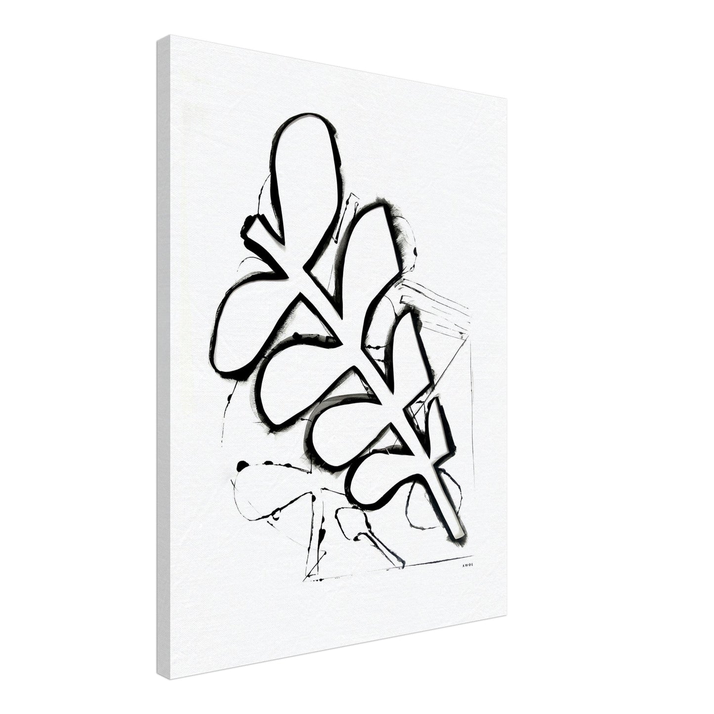 Abstract Plant Art, Mediterranean Garden: Canvas Art Print - Creations Awol