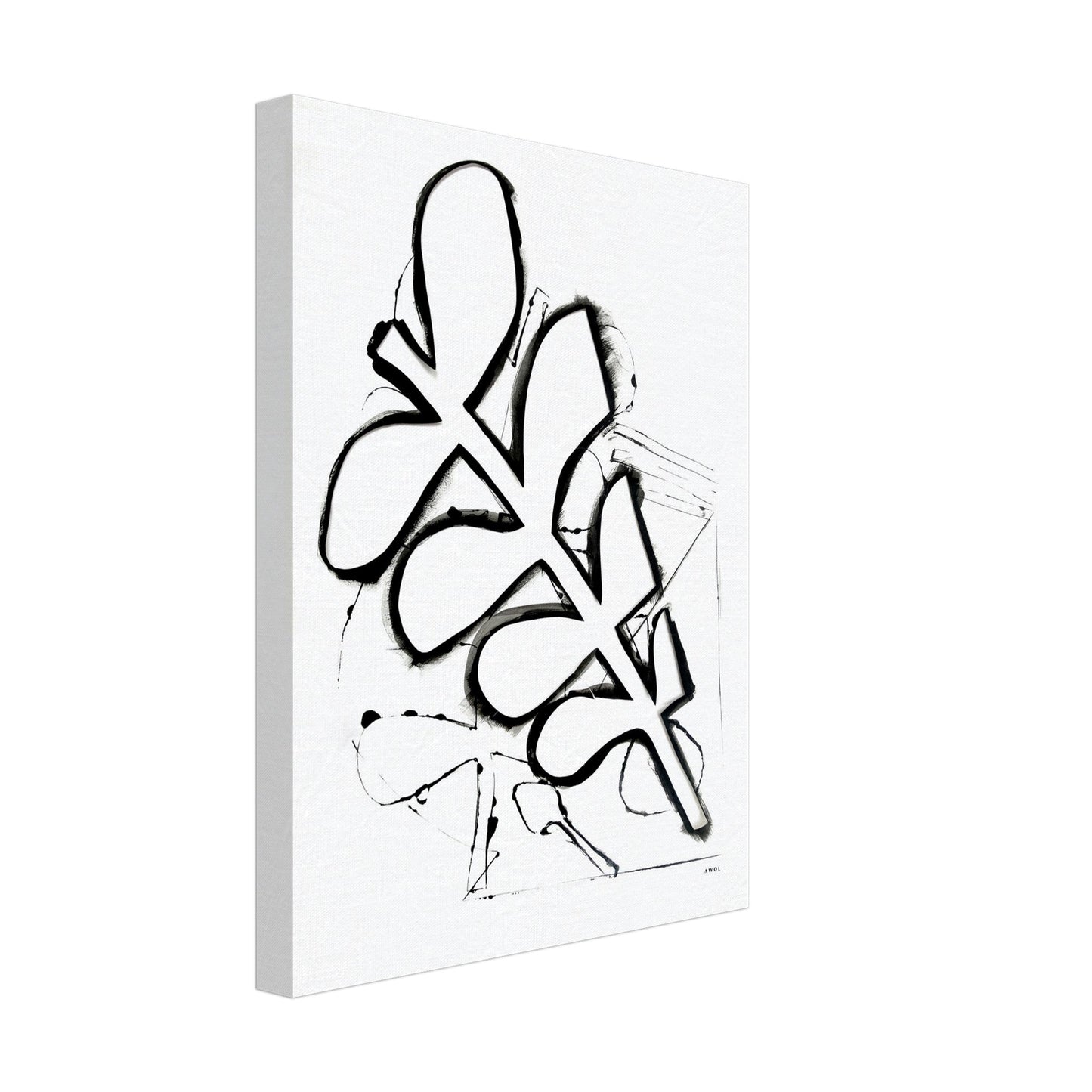 Abstract Plant Art, Mediterranean Garden: Canvas Art Print - Creations Awol