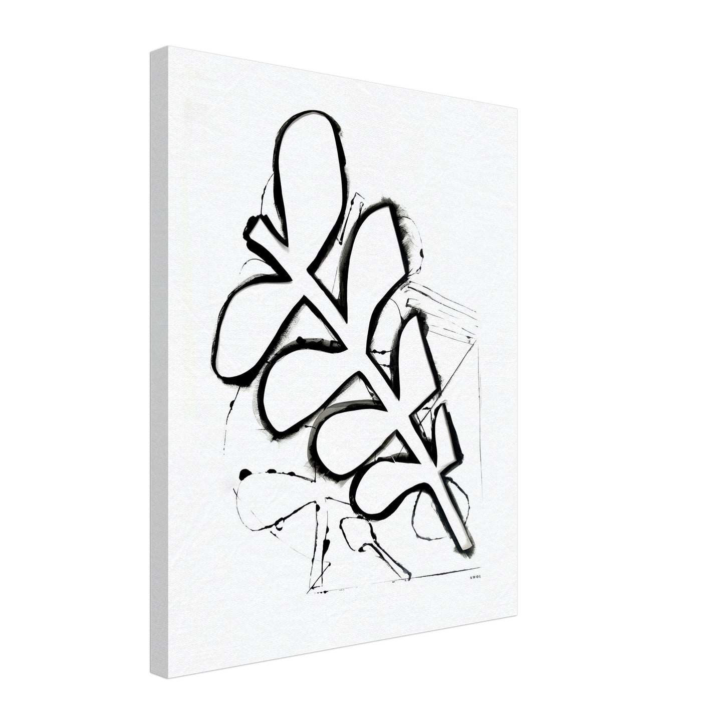 Abstract Plant Art, Mediterranean Garden: Canvas Art Print - Creations Awol