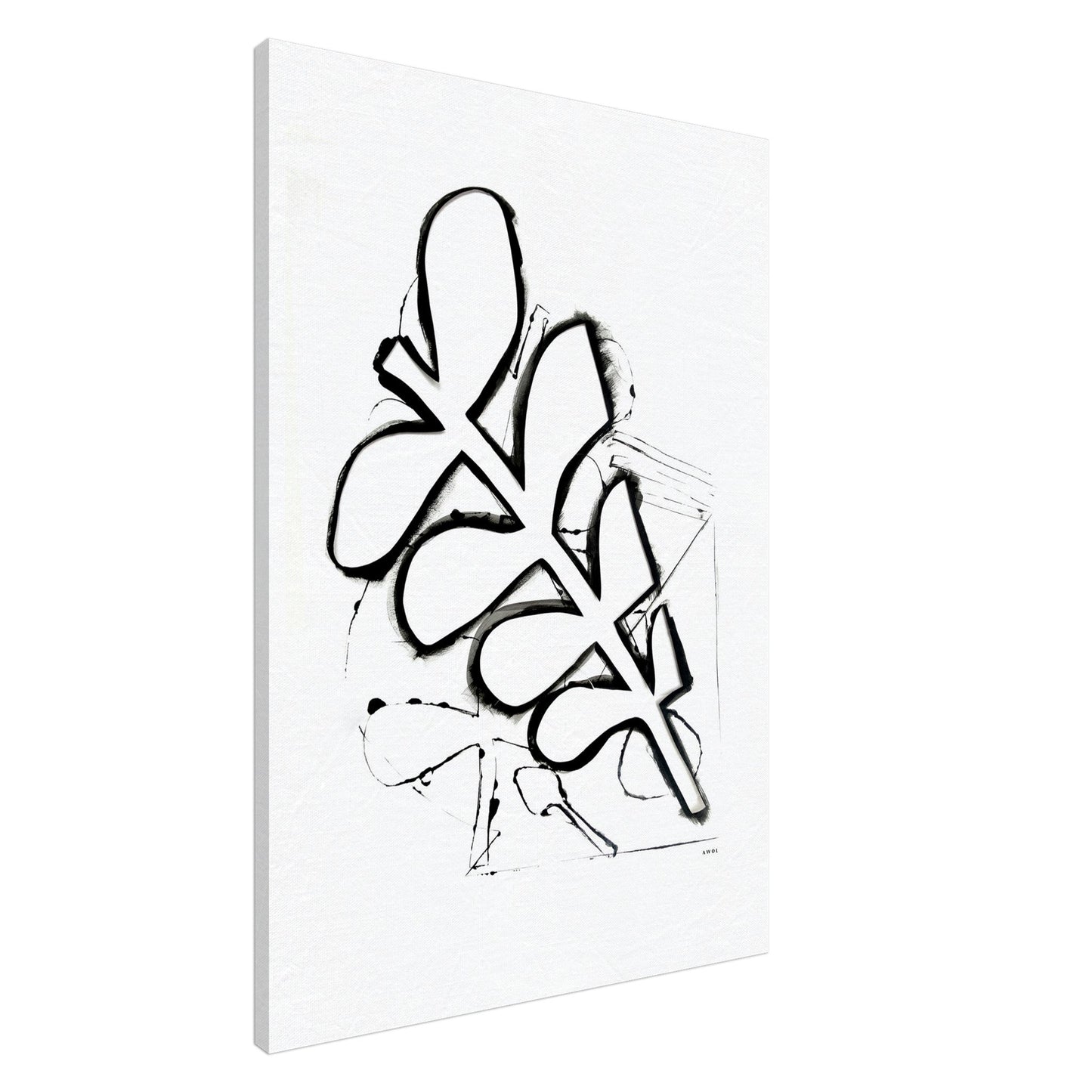 Abstract Plant Art, Mediterranean Garden: Canvas Art Print - Creations Awol