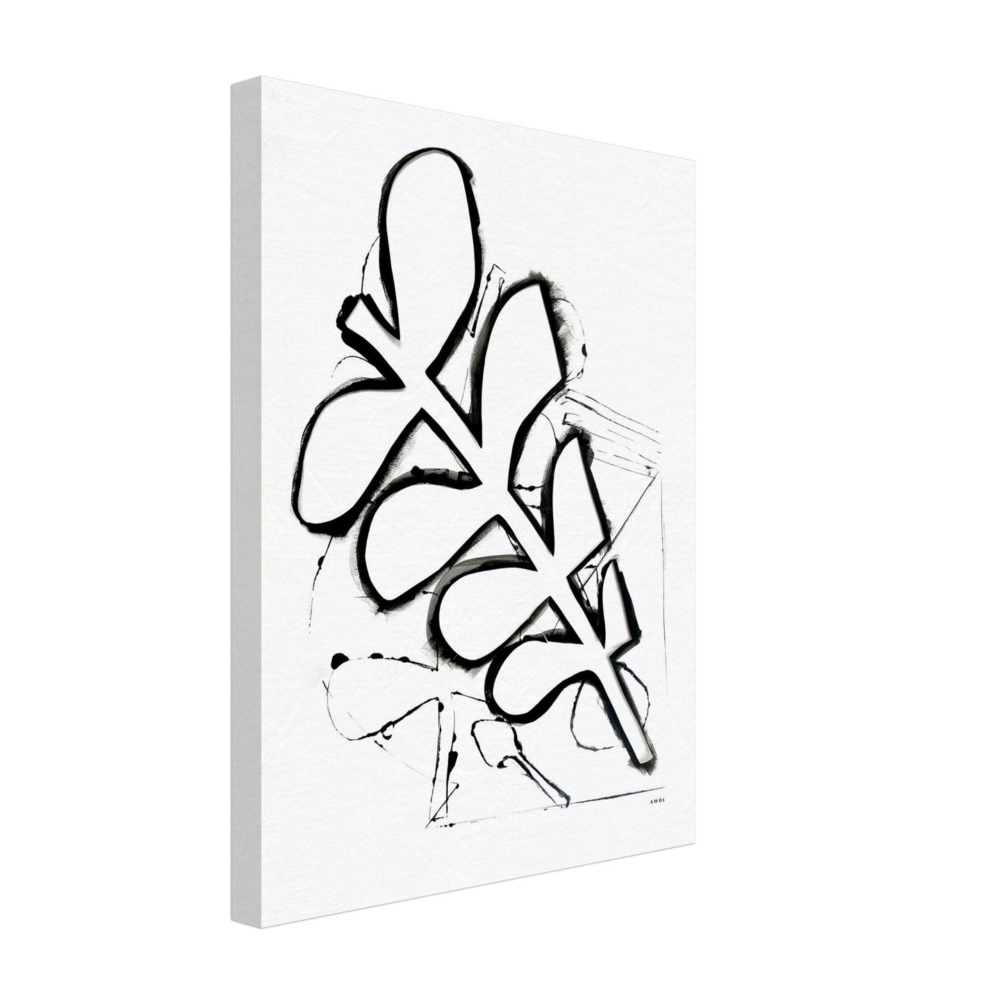 Abstract Plant Art, Mediterranean Garden: Canvas Art Print - Creations Awol