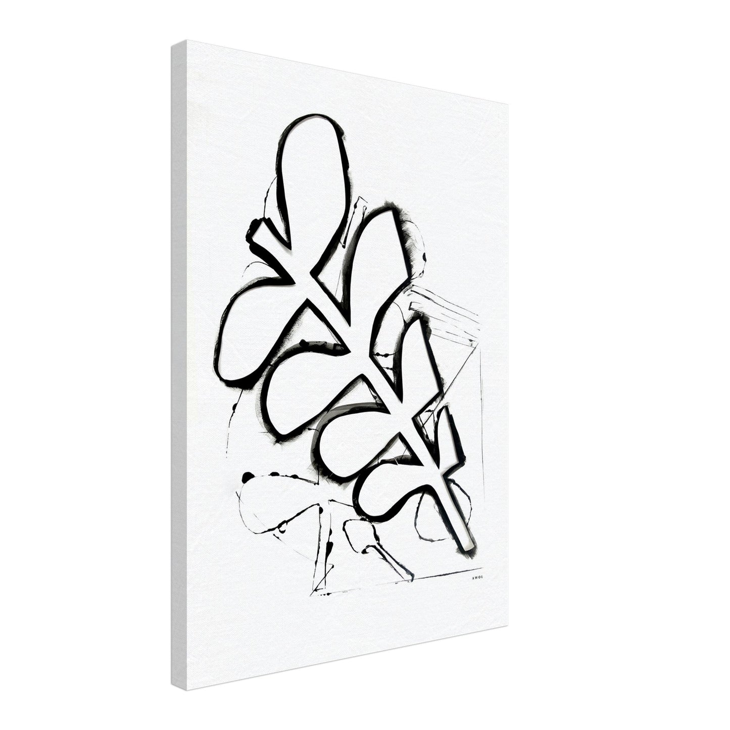 Abstract Plant Art, Mediterranean Garden: Canvas Art Print - Creations Awol