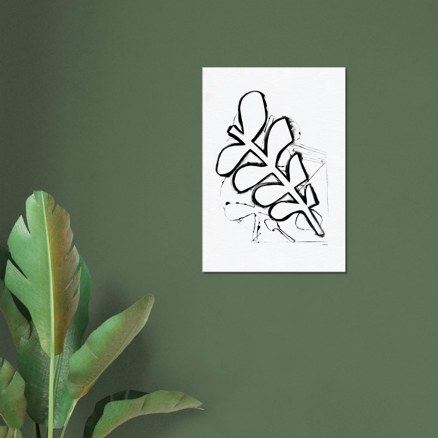 Abstract Plant Art, Mediterranean Garden: Canvas Art Print - Creations Awol