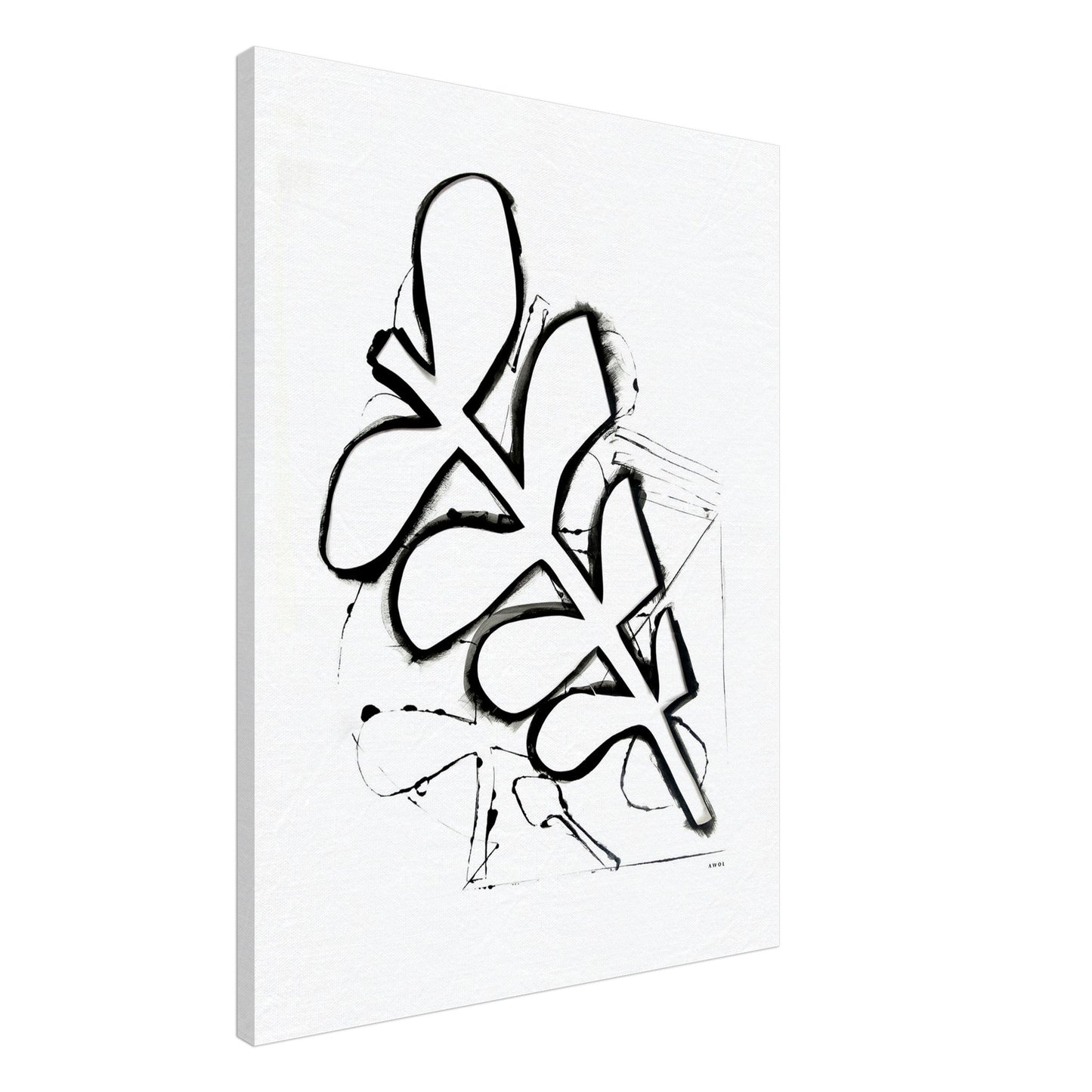 Abstract Plant Art, Mediterranean Garden: Canvas Art Print - Creations Awol