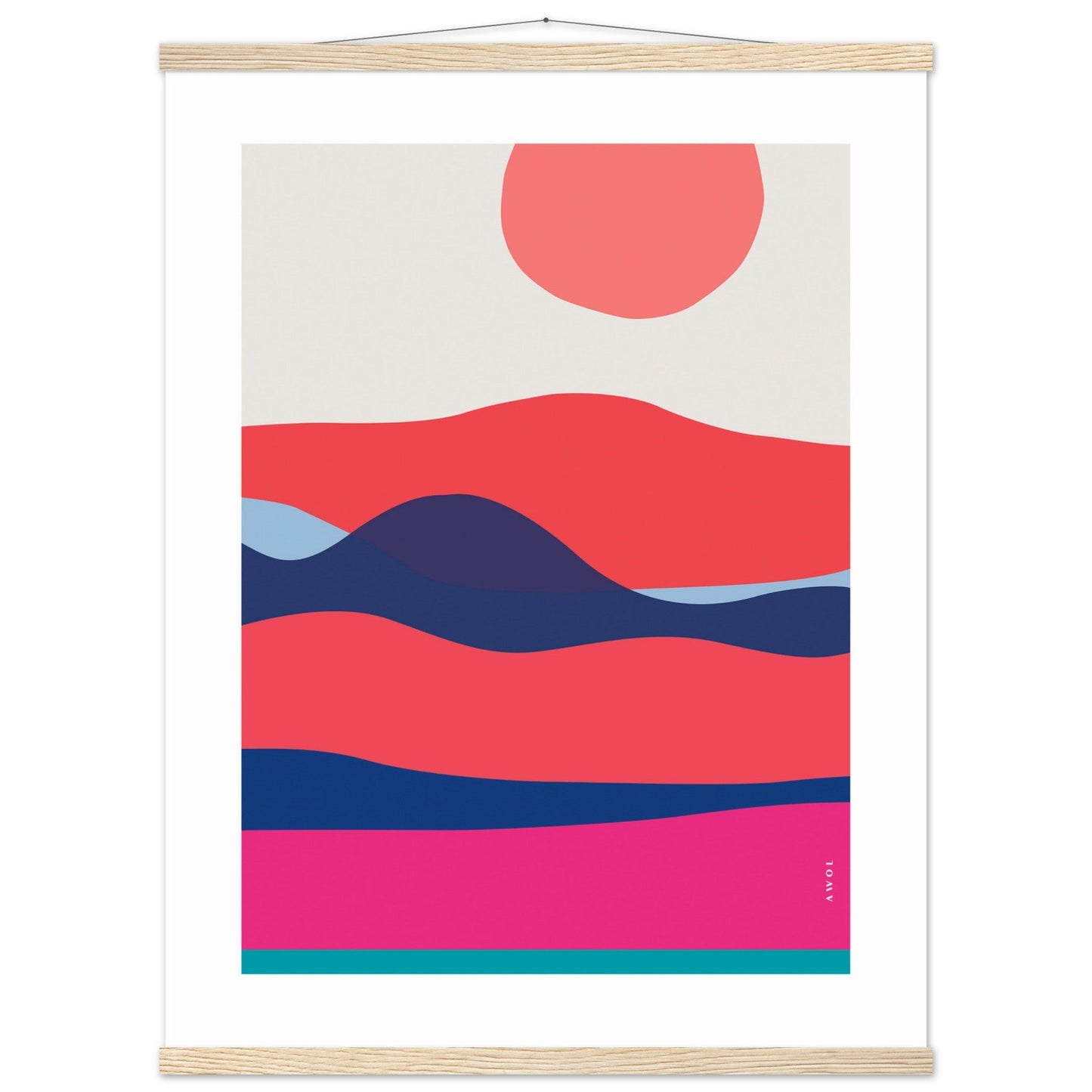Abstract Sea Wall Art Print: Sunrises and Sunsets Poster With Hanger - Creations Awol