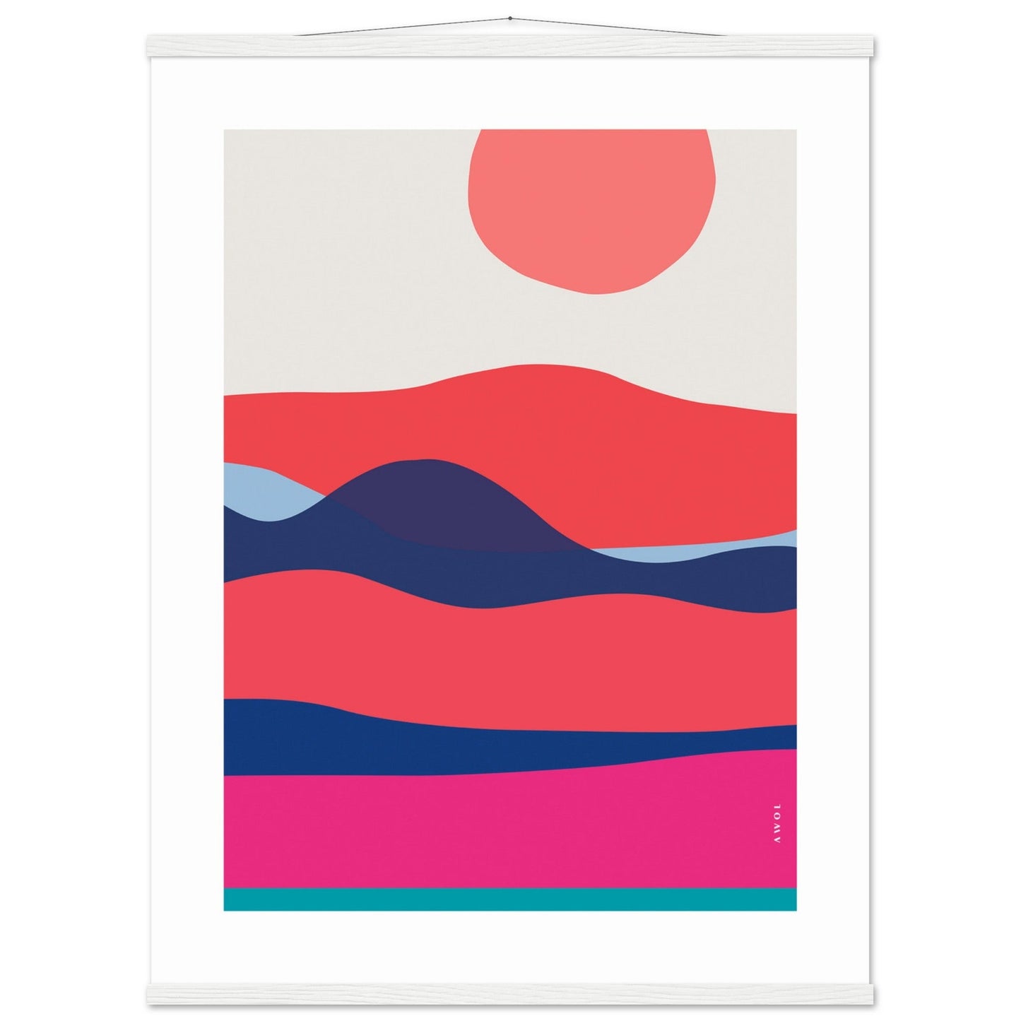 Abstract Sea Wall Art Print: Sunrises and Sunsets Poster With Hanger - Creations Awol