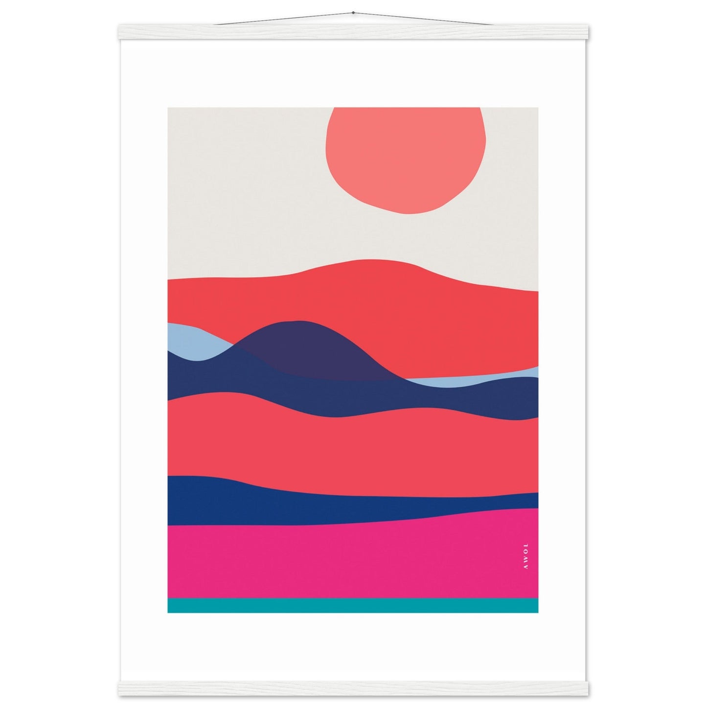Abstract Sea Wall Art Print: Sunrises and Sunsets Poster With Hanger - Creations Awol