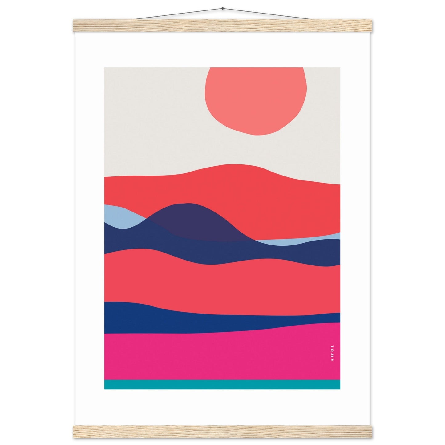 Abstract Sea Wall Art Print: Sunrises and Sunsets Poster With Hanger - Creations Awol
