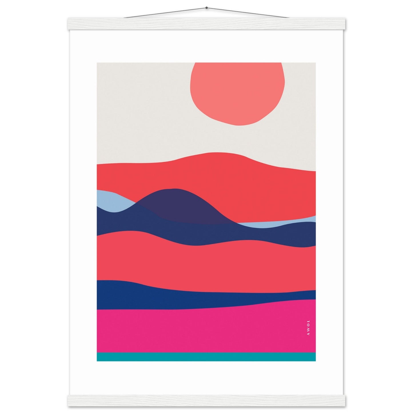 Abstract Sea Wall Art Print: Sunrises and Sunsets Poster With Hanger - Creations Awol