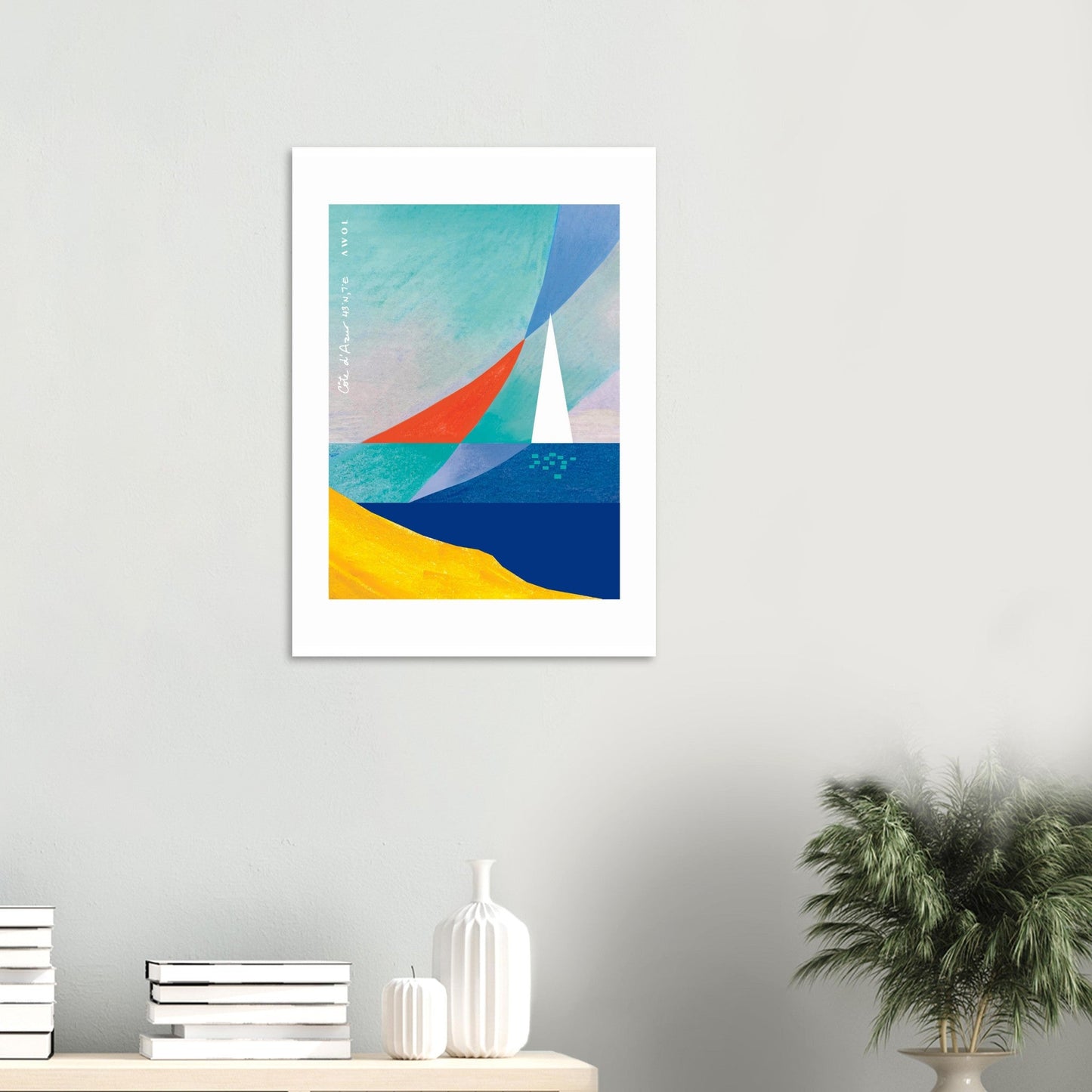 Abstract Wall Art, Sailing On The Côte d'Azur: Aluminum Print - Creations Awol