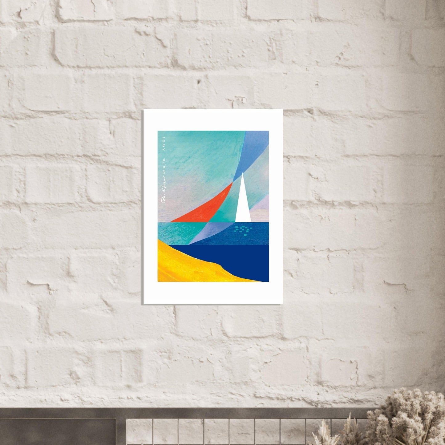 Abstract Wall Art, Sailing On The Côte d'Azur: Aluminum Print - Creations Awol