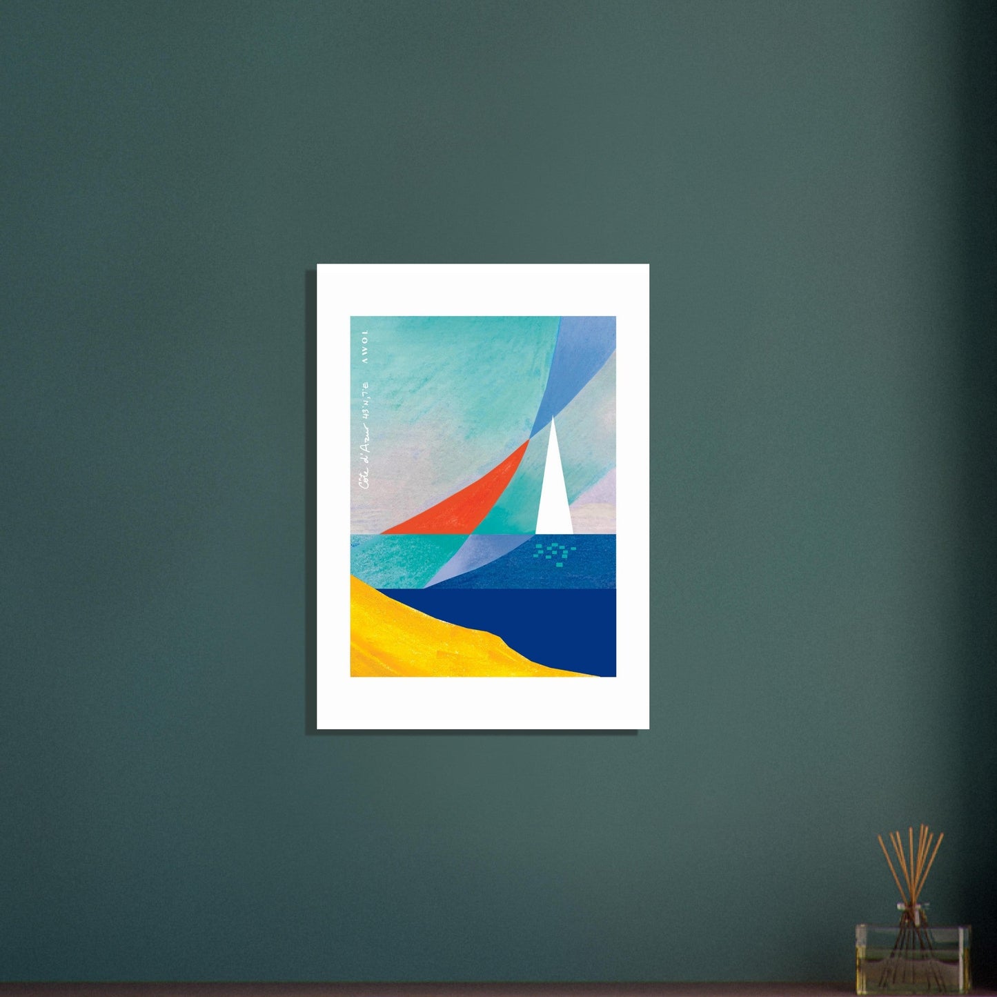 Abstract Wall Art, Sailing On The Côte d'Azur: Aluminum Print - Creations Awol