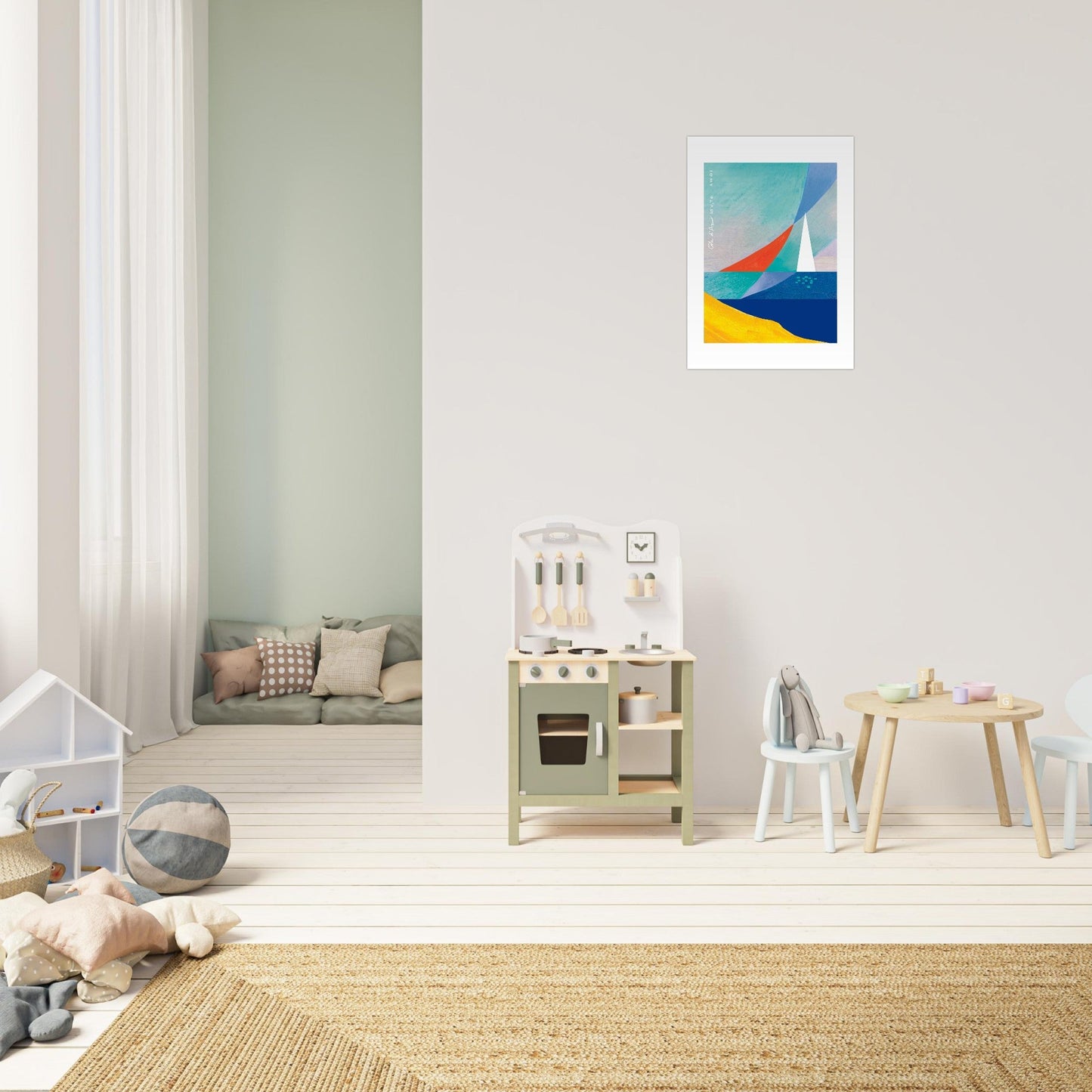Abstract Wall Art, Sailing On The Côte d'Azur: Aluminum Print - Creations Awol