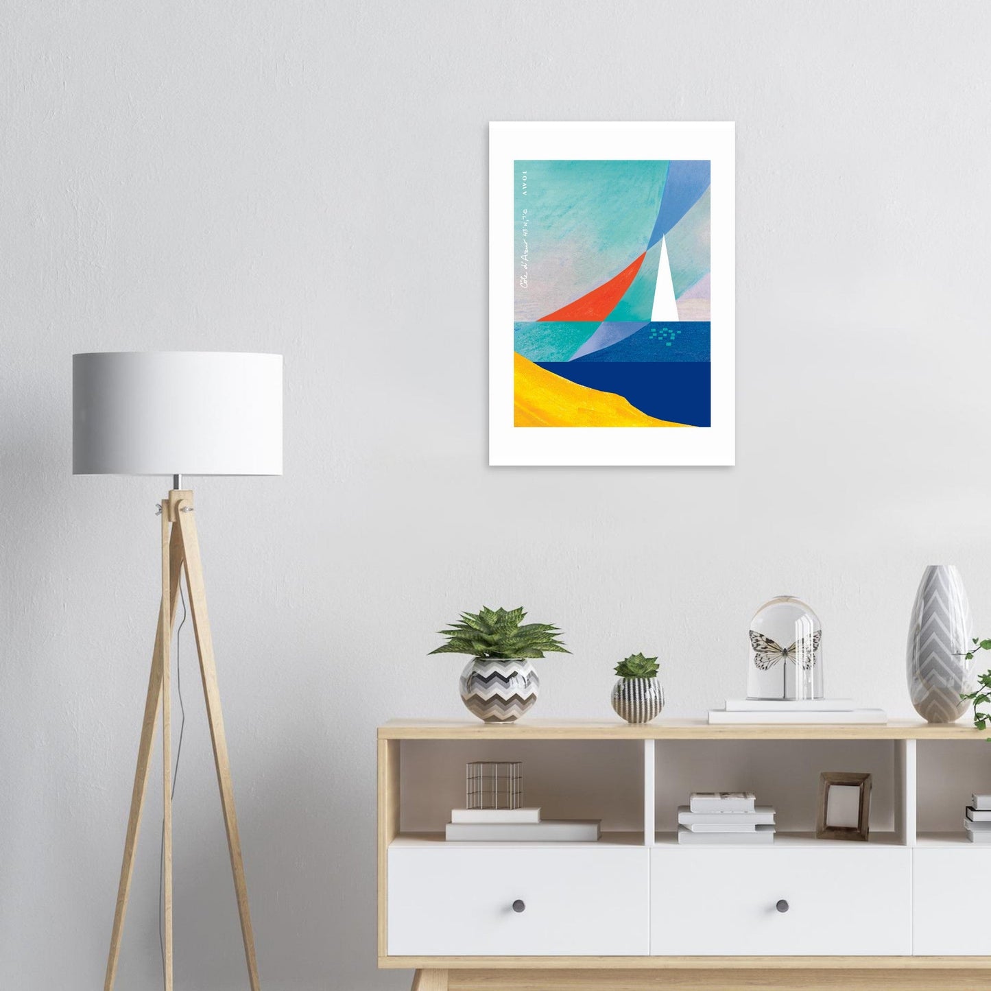 Abstract Wall Art, Sailing On The Côte d'Azur: Aluminum Print - Creations Awol
