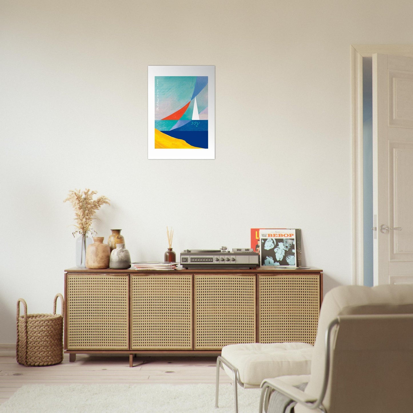 Abstract Wall Art, Sailing On The Côte d'Azur: Aluminum Print - Creations Awol