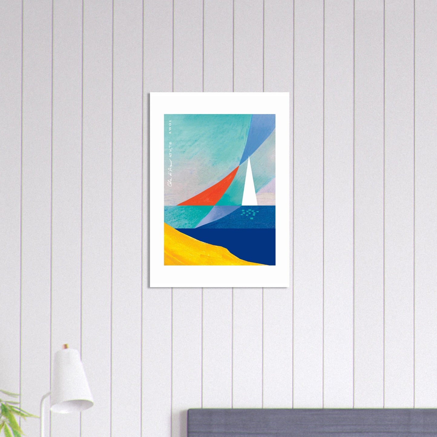Abstract Wall Art, Sailing On The Côte d'Azur: Aluminum Print - Creations Awol