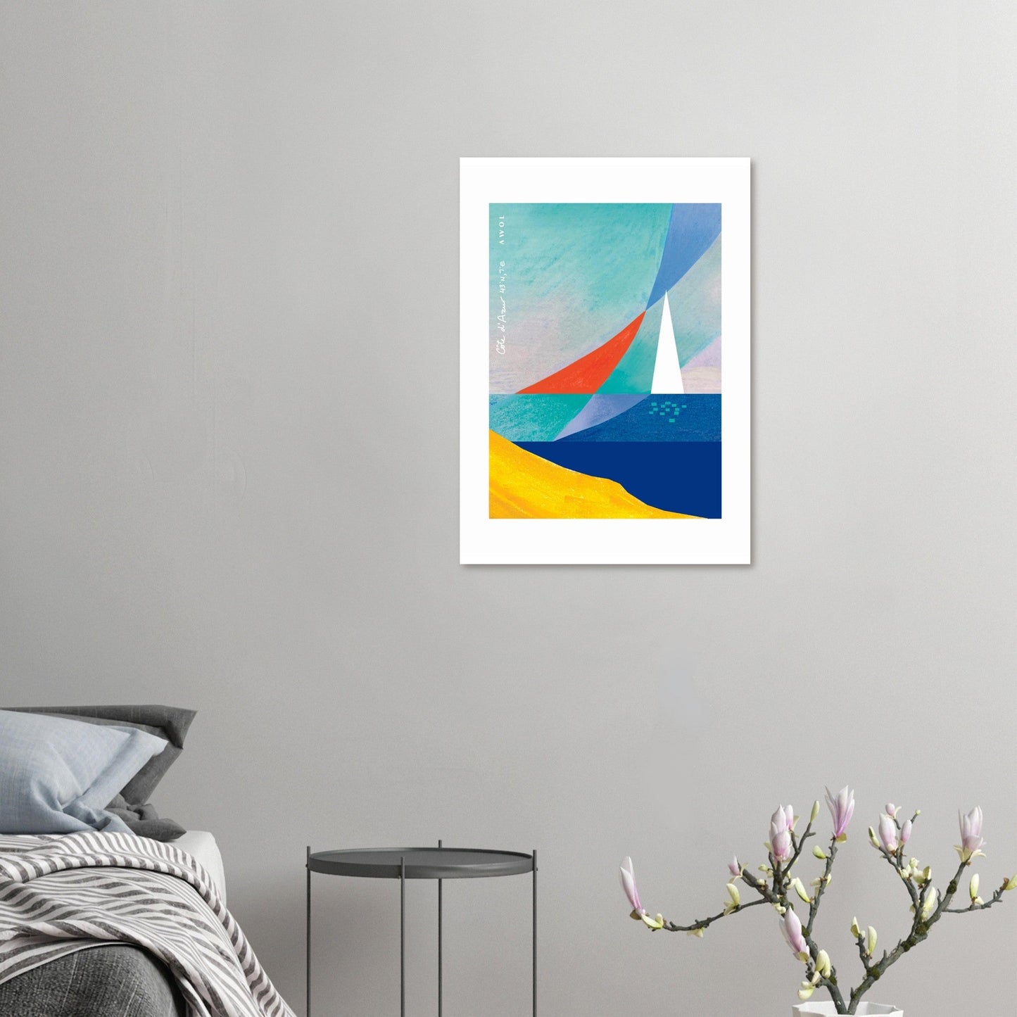 Abstract Wall Art, Sailing On The Côte d'Azur: Aluminum Print - Creations Awol