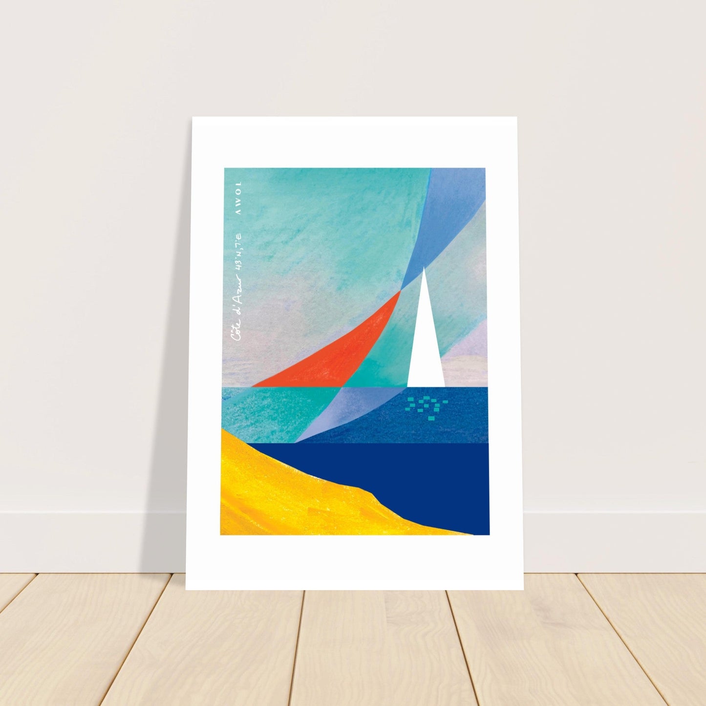Abstract Wall Art, Sailing On The Côte d'Azur: Aluminum Print - Creations Awol