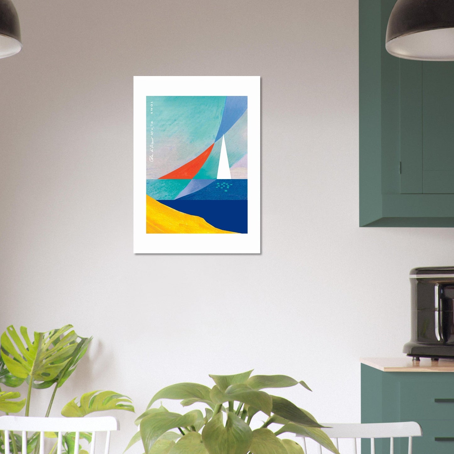 Abstract Wall Art, Sailing On The Côte d'Azur: Aluminum Print - Creations Awol