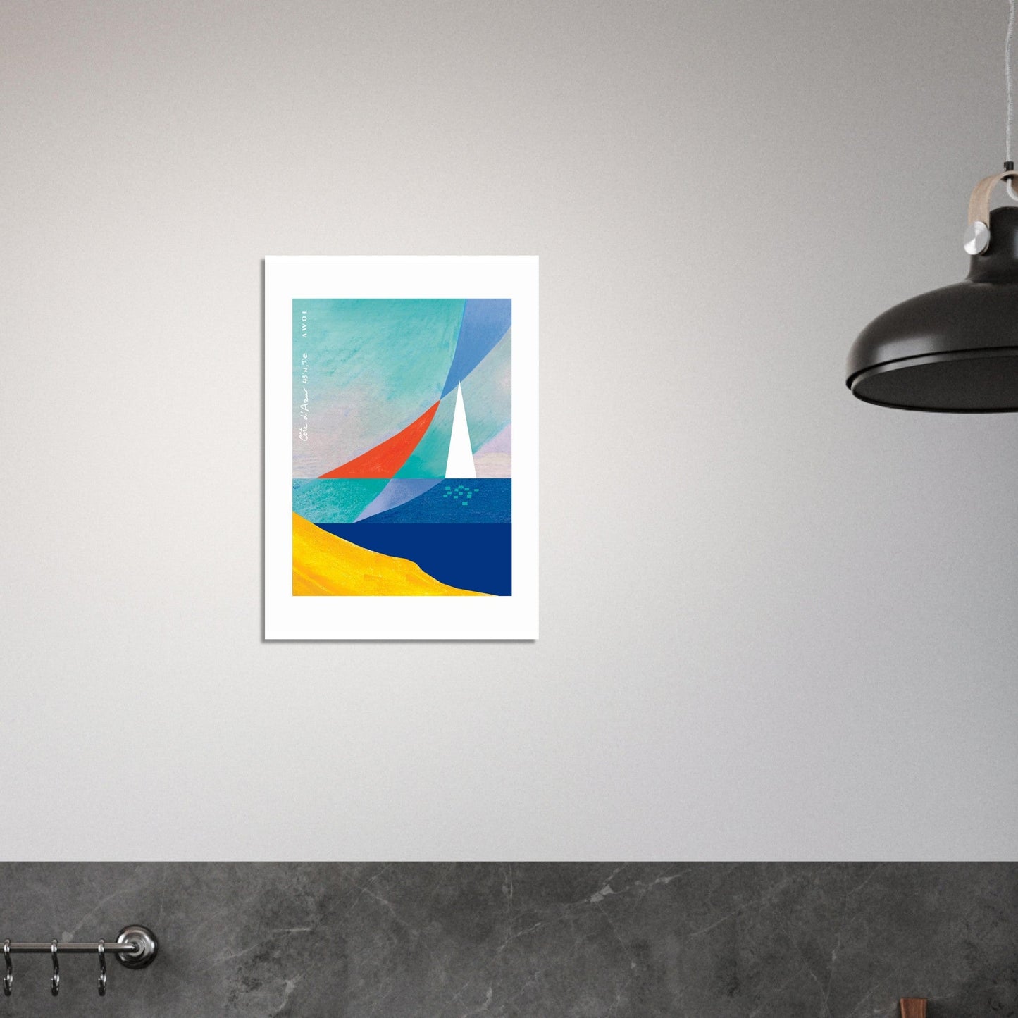 Abstract Wall Art, Sailing On The Côte d'Azur: Aluminum Print - Creations Awol