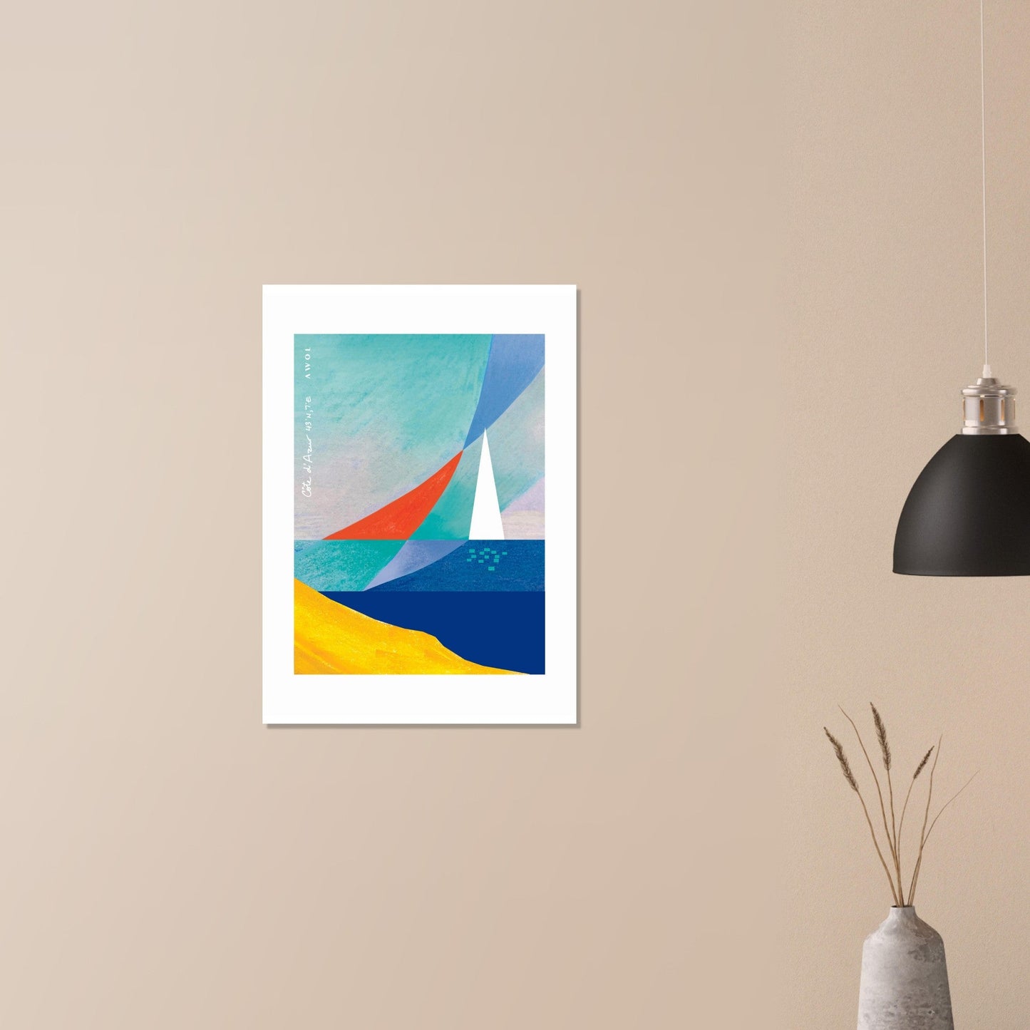 Abstract Wall Art, Sailing On The Côte d'Azur: Aluminum Print - Creations Awol