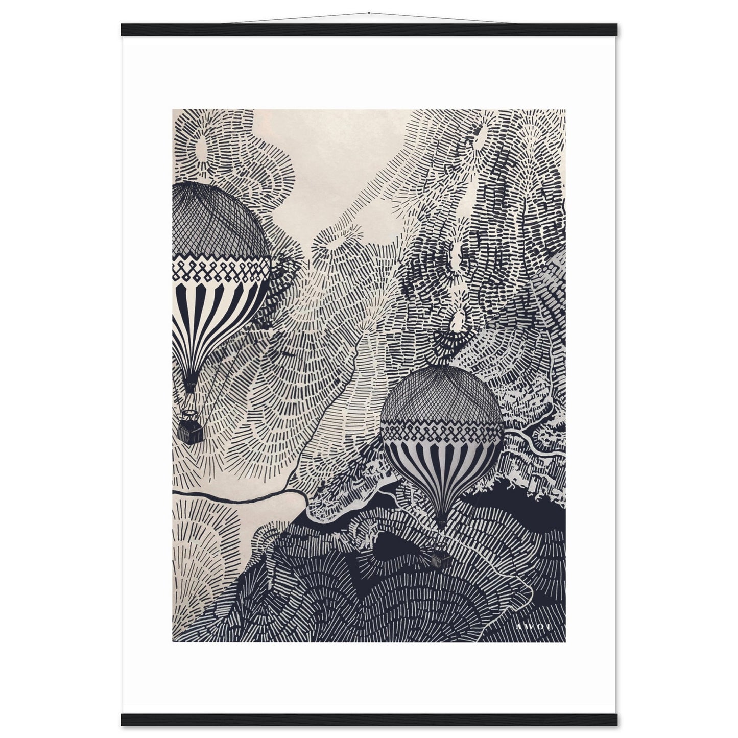 Dream Big Art Print: Vintage Travel In The Sky, Poster With Hanger
