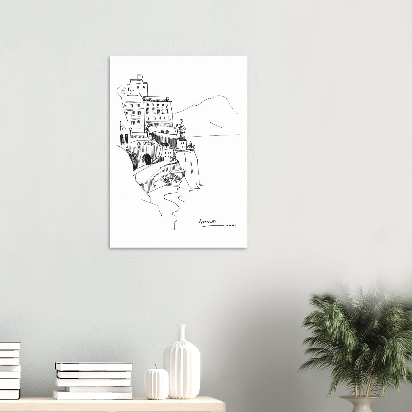 Amalfi Coast, Italy Art Print With Small Towns: Poster Print - Creations Awol