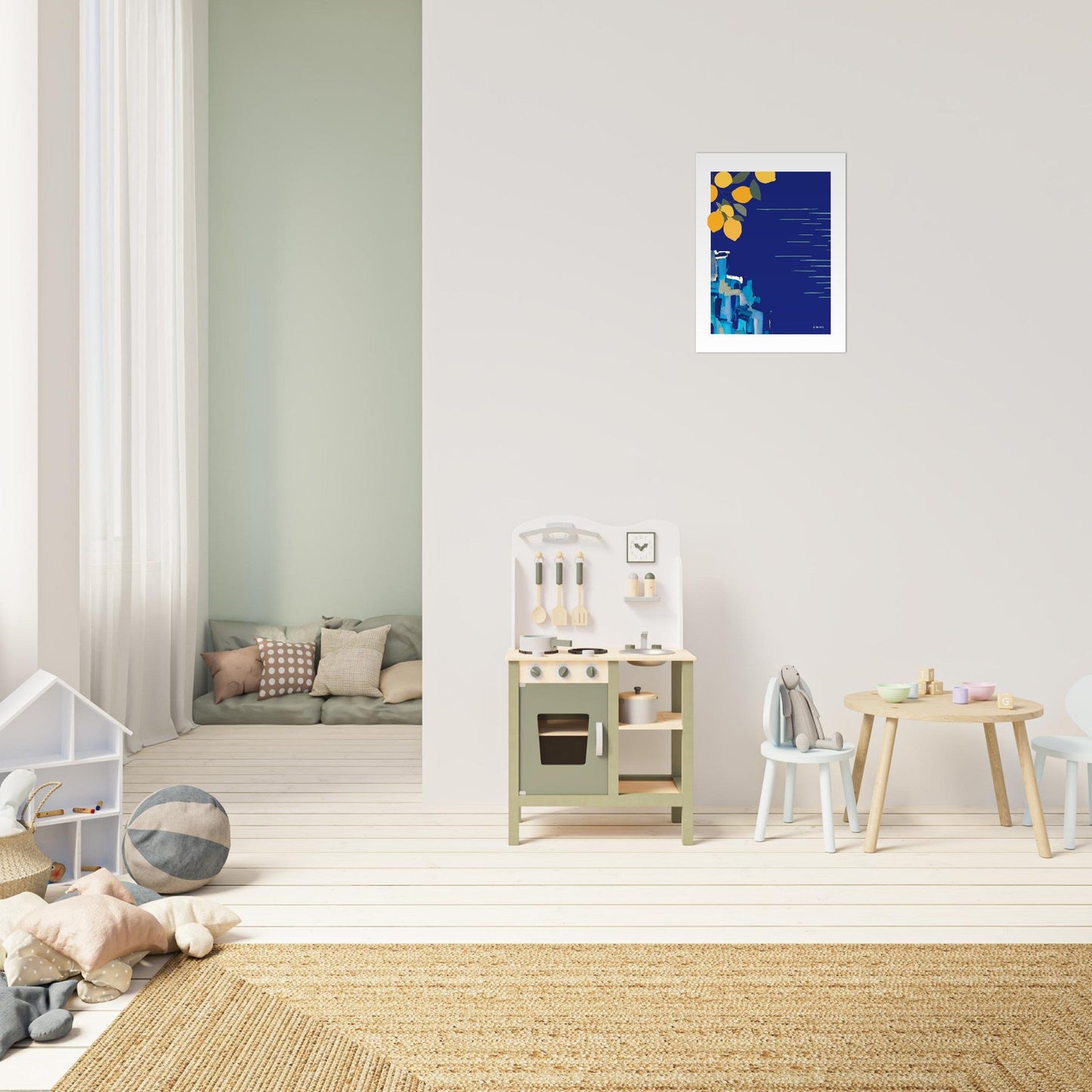 Amalfi Coast With Lemons By The Sea, Italy Landscape Art: Aluminum Print - Creations Awol