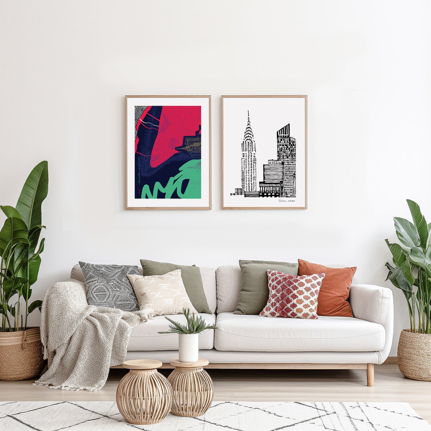 New York CIty Abstraction: NYC Urban Poster Print