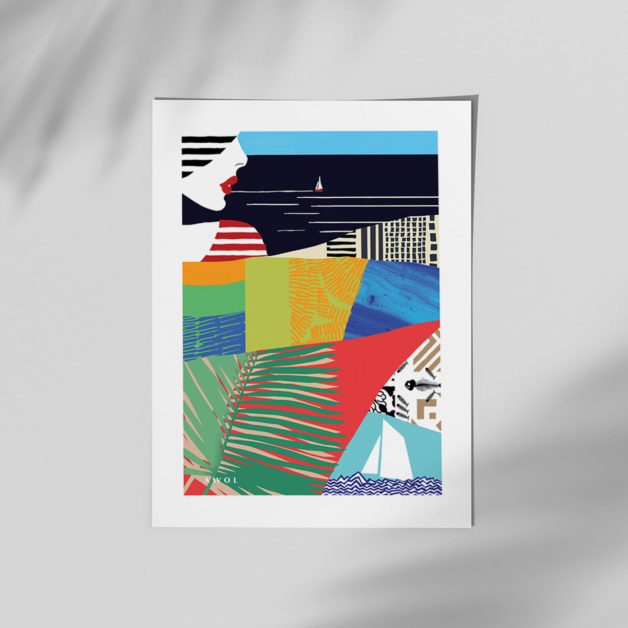 Tropical Vacation, Sailing & Beach Vibes Bliss: Poster Print