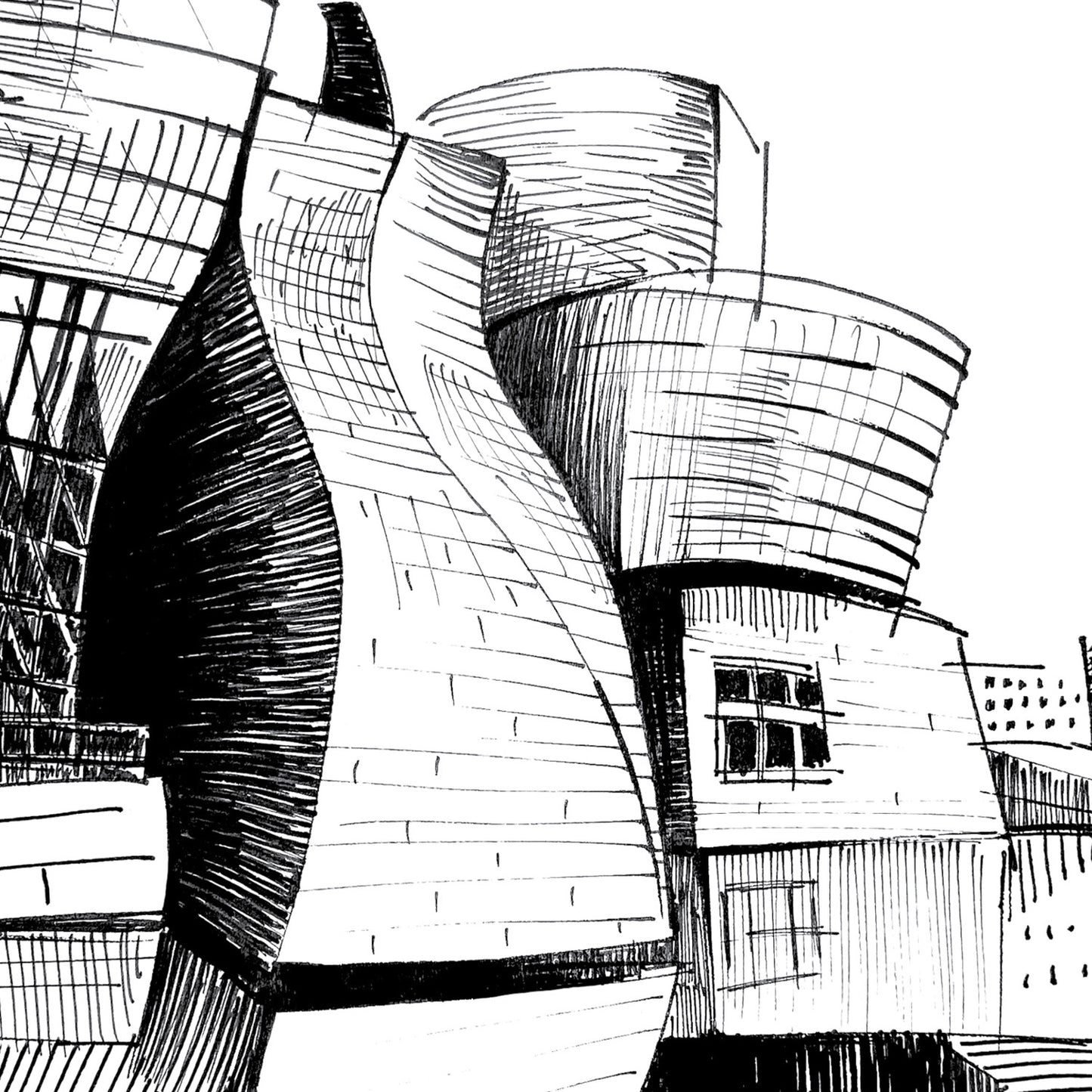 Guggenheim Bilbao, Modern Architecture Masterpiece: Poster Print
